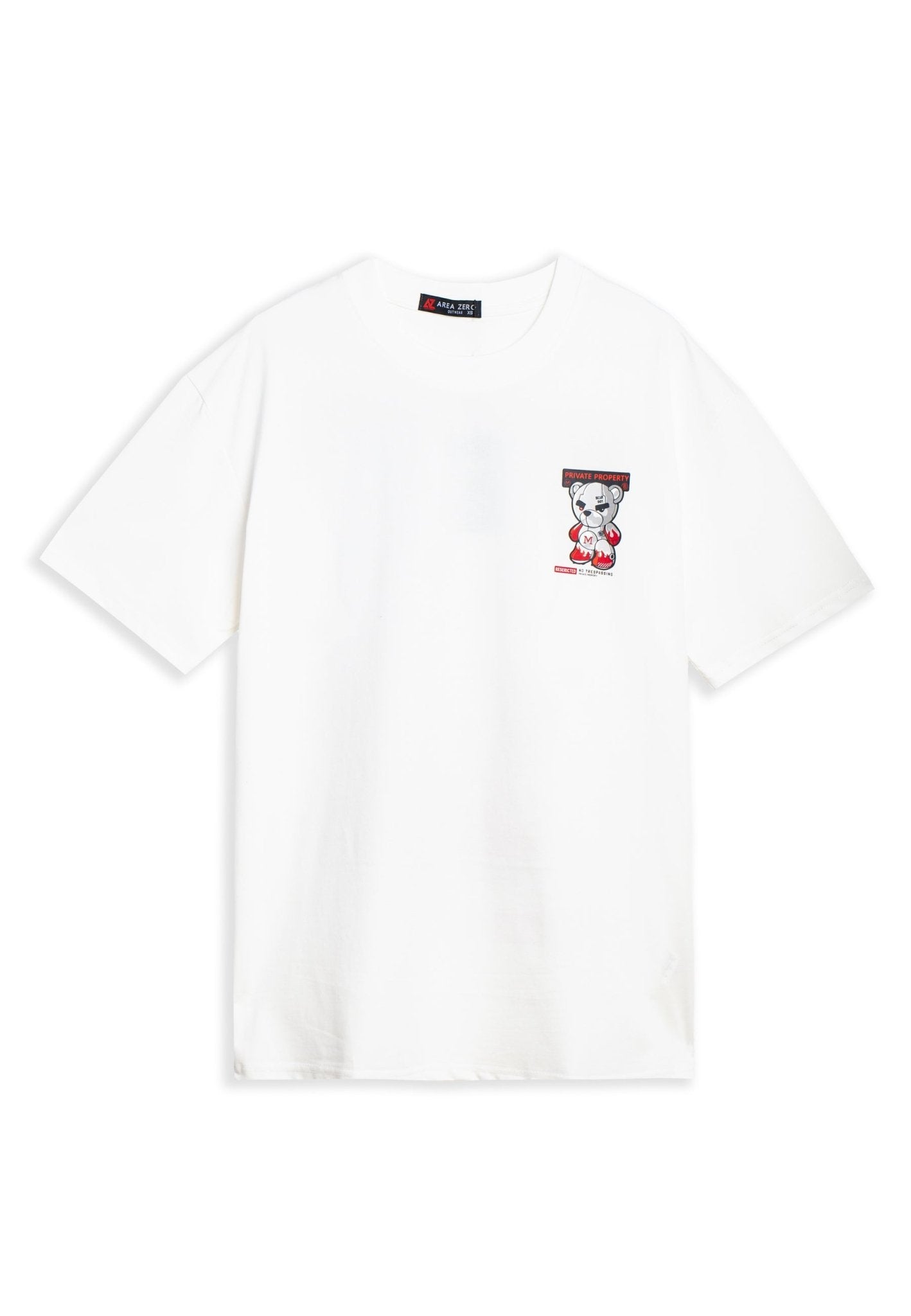 CAMISETA BLANCA RESTRICTED BEAR OVERSIZED TEE - AREA ZERO
