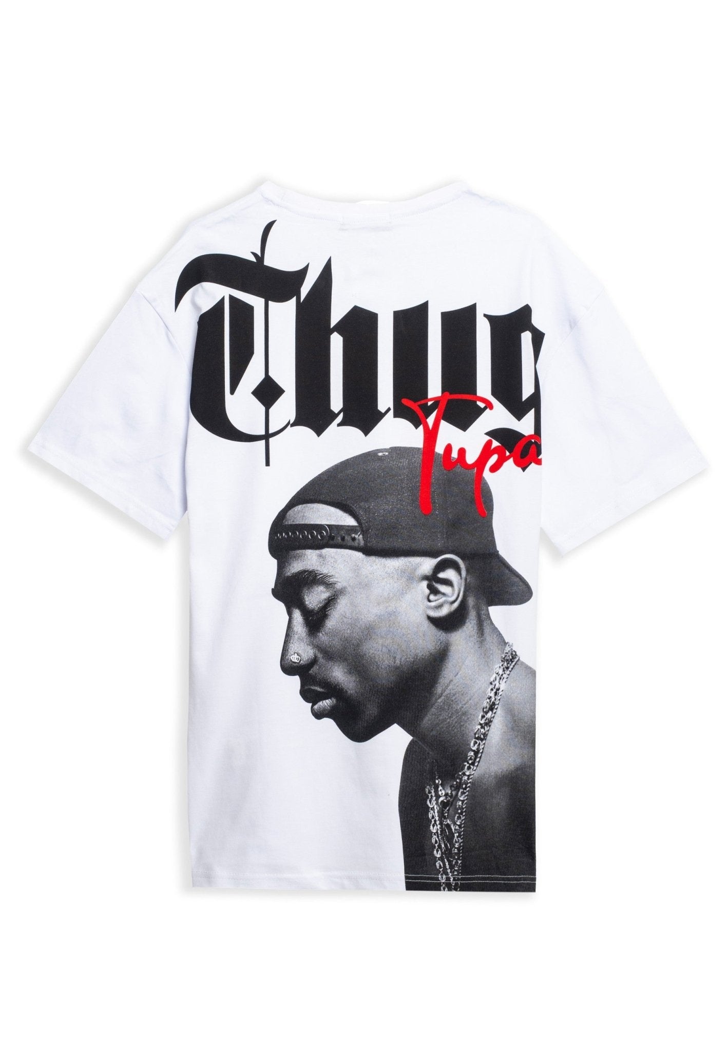 CAMISETA BLANCA THUG TUPAC OVERSIZED TEE - AREA ZERO