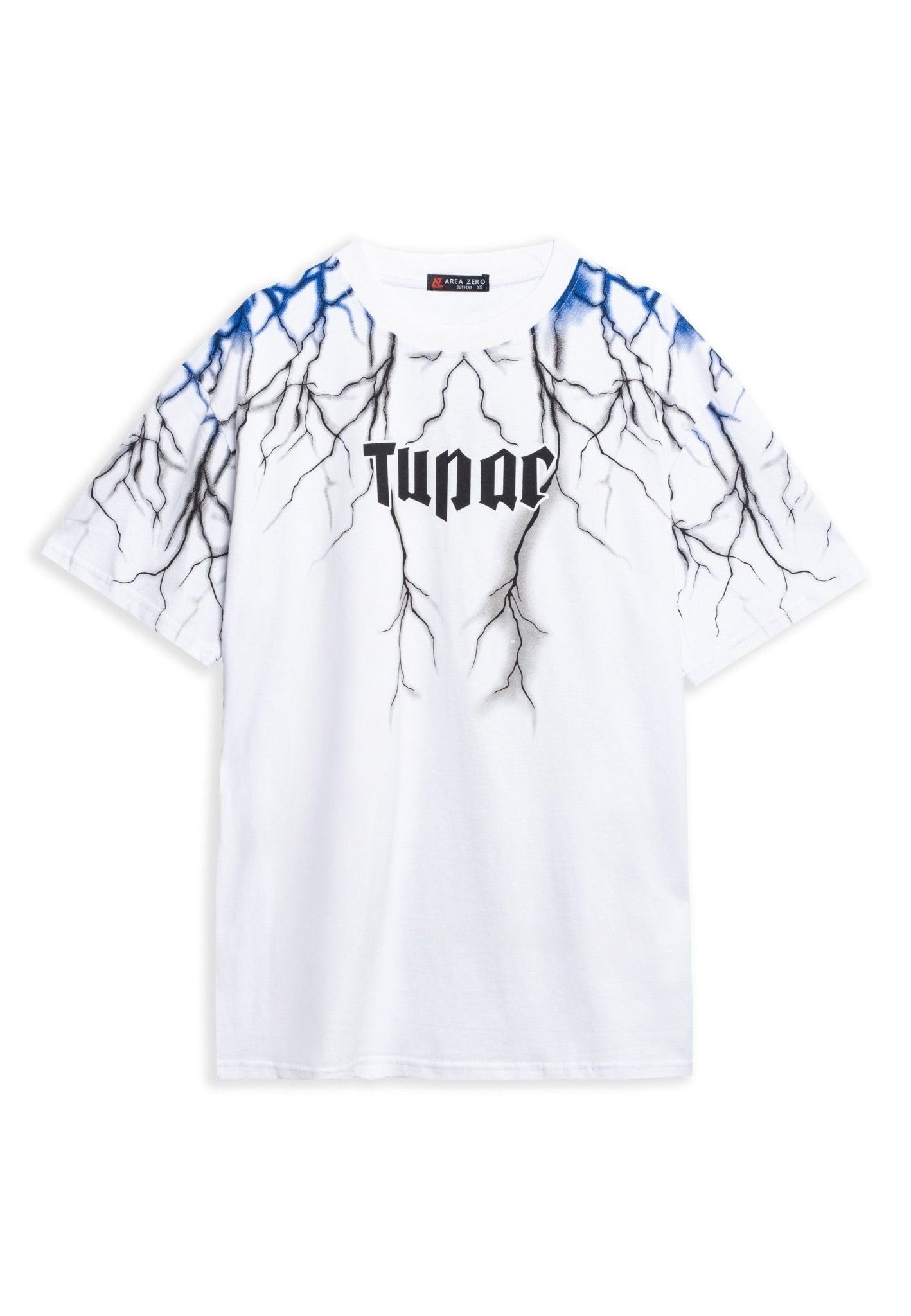 CAMISETA BLANCA TUPAC WINGS OVERSIZED TEE - AREA ZERO