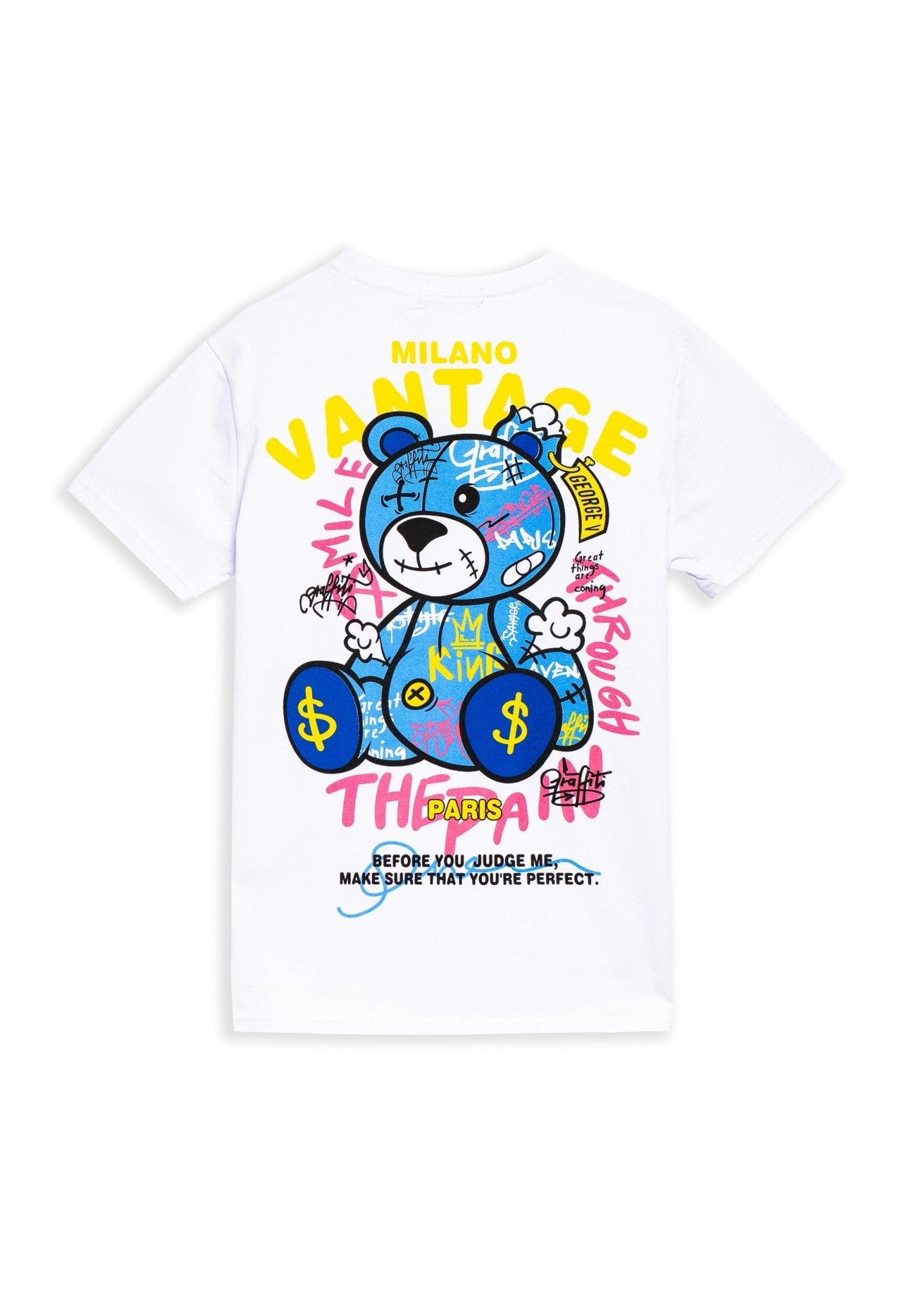 CAMISETA BLANCA VANTAGE BEAR SLIM FIT TEE - AREA ZERO