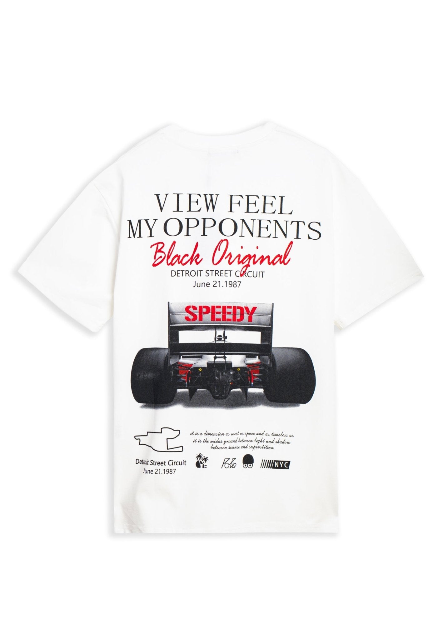 CAMISETA BLANCA VIEW FEEL F1 OVERSIZED TEE - AREA ZERO