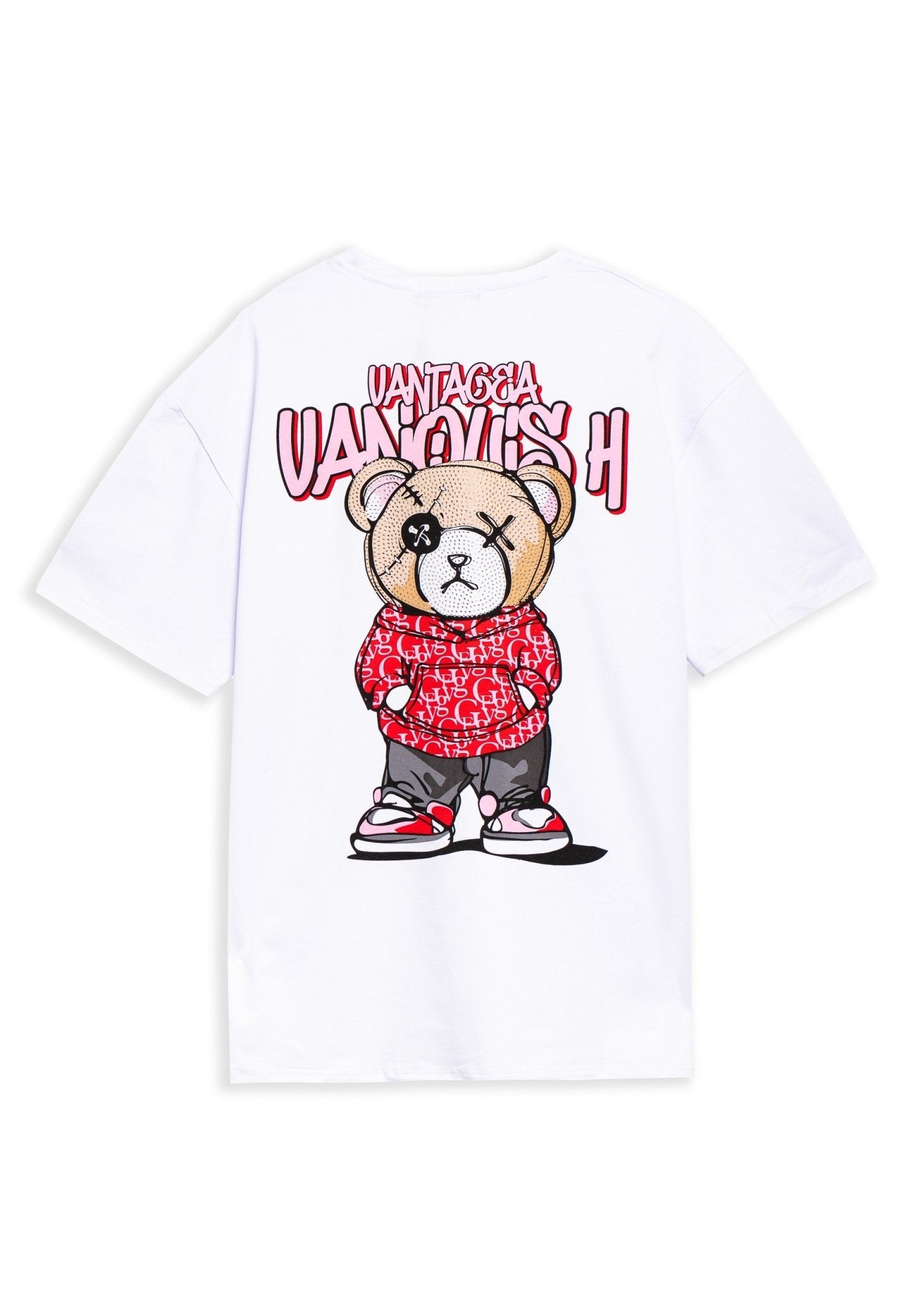 CAMISETA BLANCA/ROJA URBAN BEAR OVERSIZED TEE - AREA ZERO