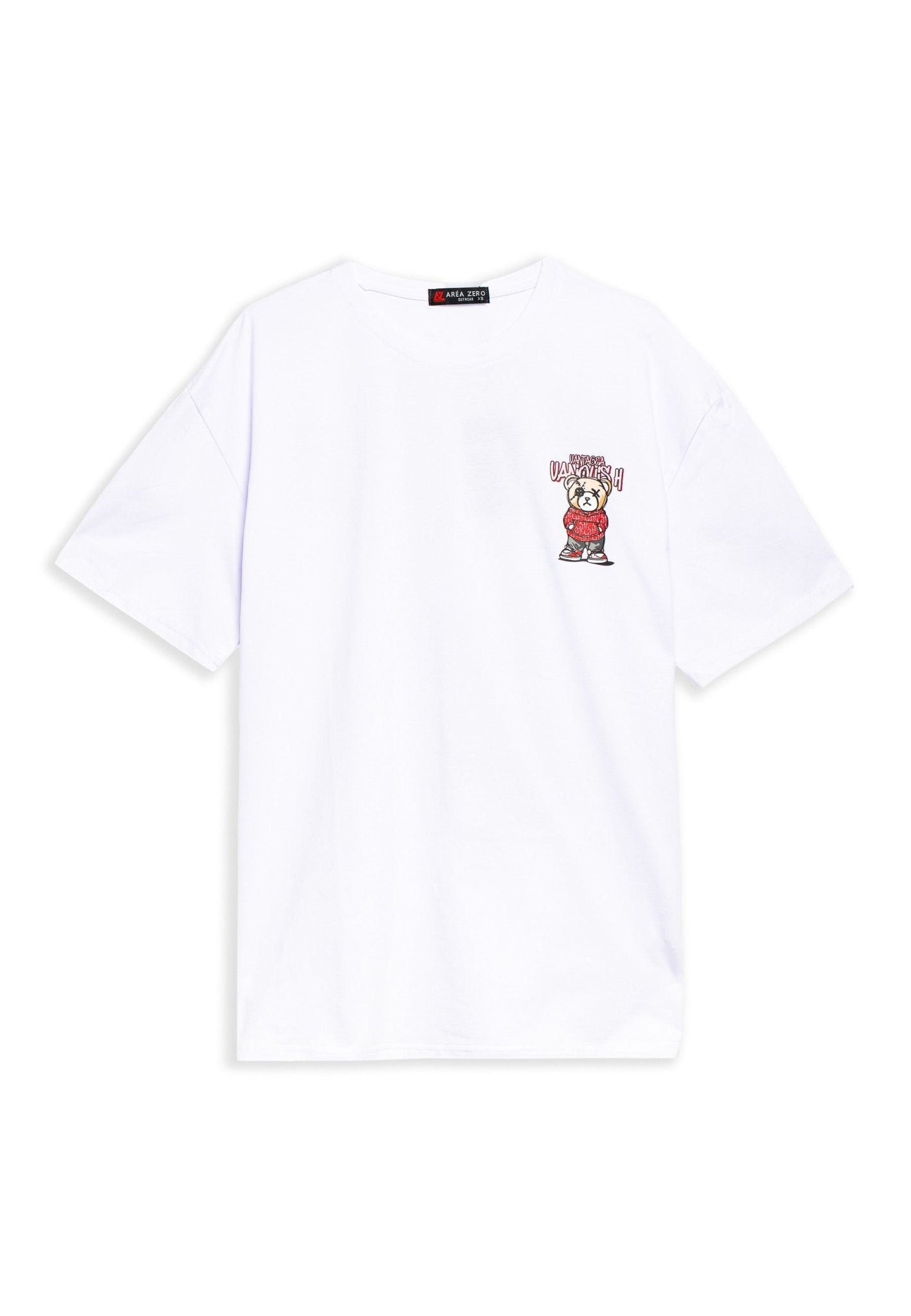 CAMISETA BLANCA/ROJA URBAN BEAR OVERSIZED TEE - AREA ZERO