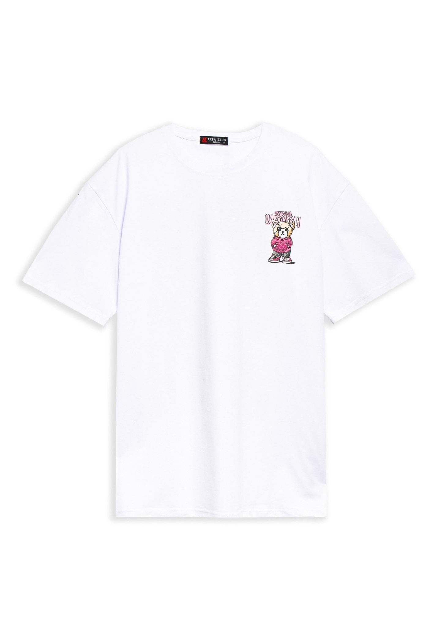 CAMISETA BLANCA/ROSA URBAN BEAR OVERSIZED TEE - AREA ZERO
