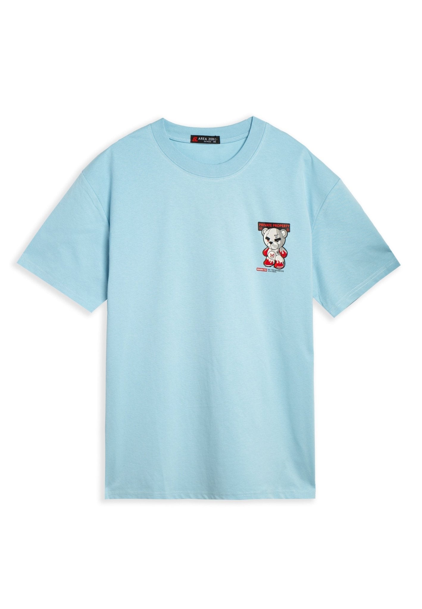 CAMISETA CELESTE RESTRICTED BEAR OVERSIZED TEE - AREA ZERO