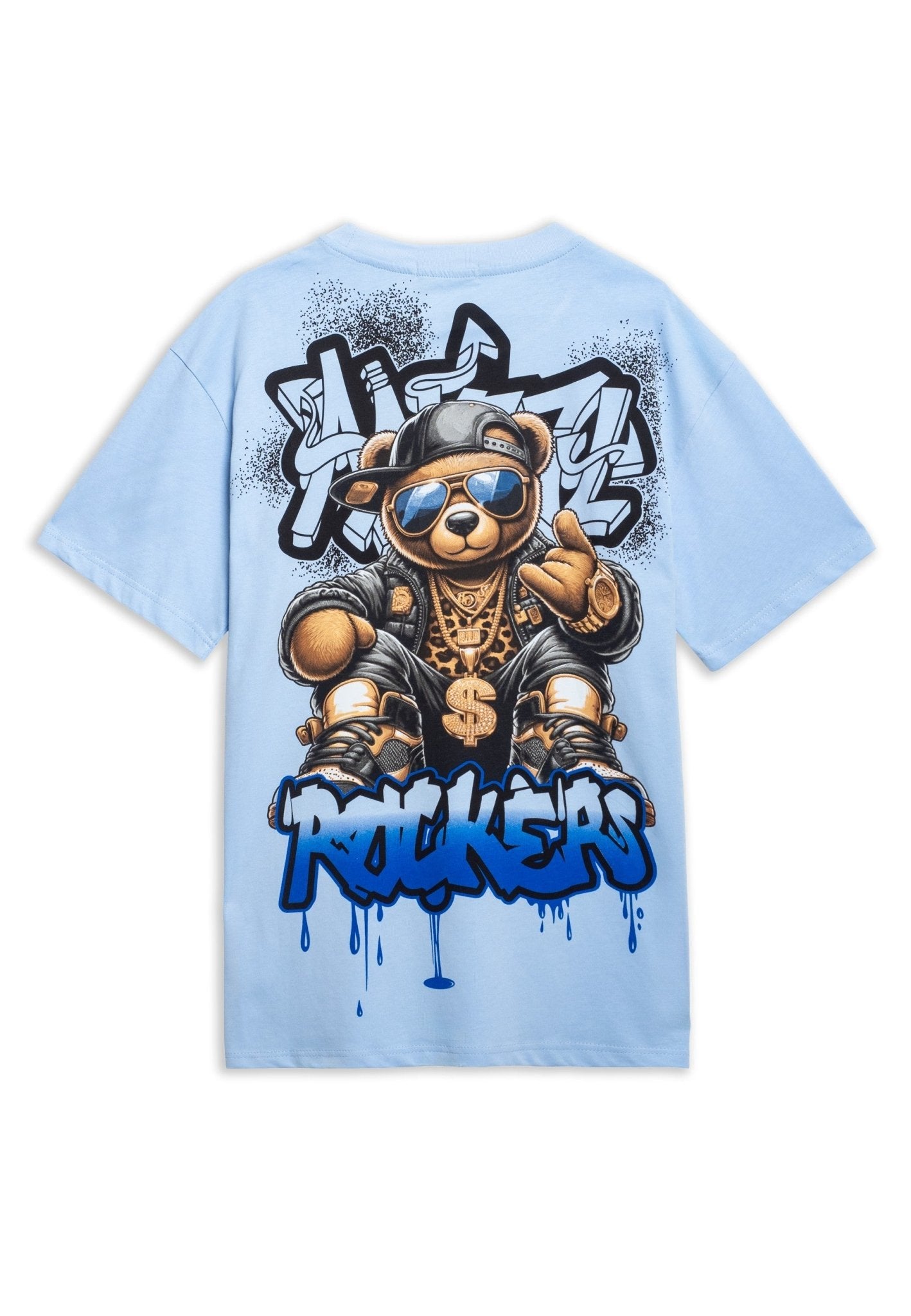 CAMISETA CELESTE ROCKER BEAR OVERSIZED TEE - AREA ZERO