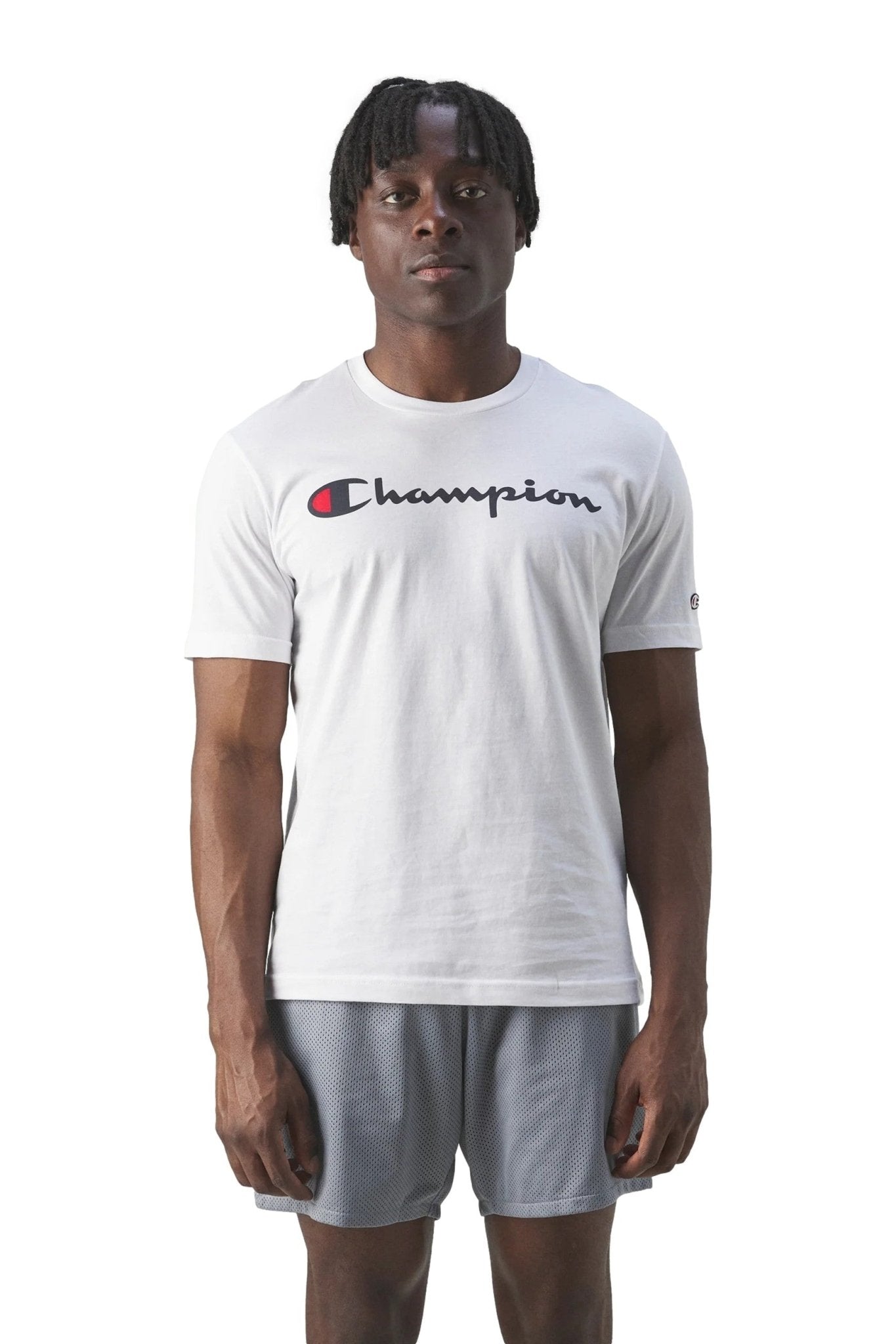 CAMISETA CHAMPION BLANCA LEGACY BIG PRINTED LOGO TEE - AREA ZERO