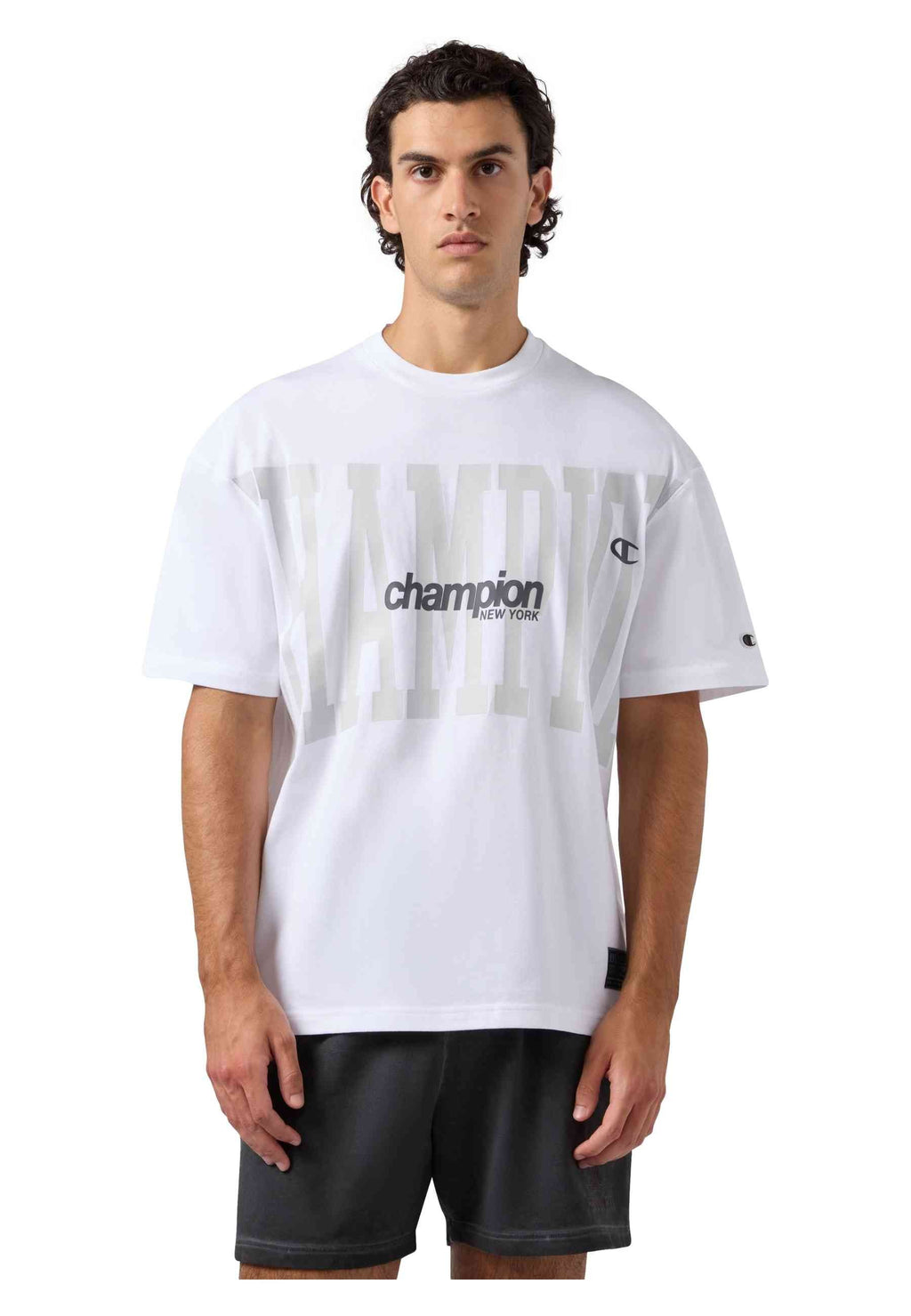 CAMISETA CHAMPION BLANCA MAXI LOGO URBAN CONTEMPORARY TEE