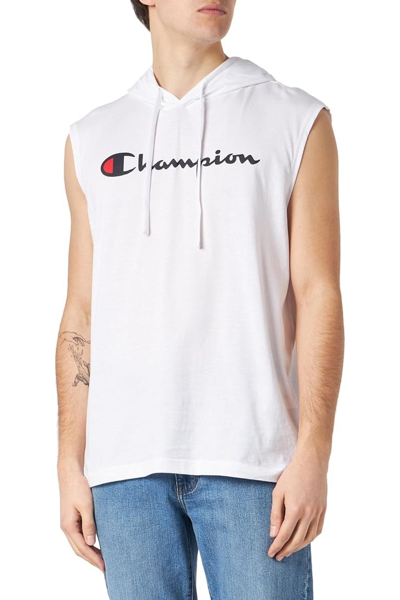 CAMISETA CHAMPION BLANCA TIRANTES LEGACY LOGO HOODED TEE - AREA ZERO