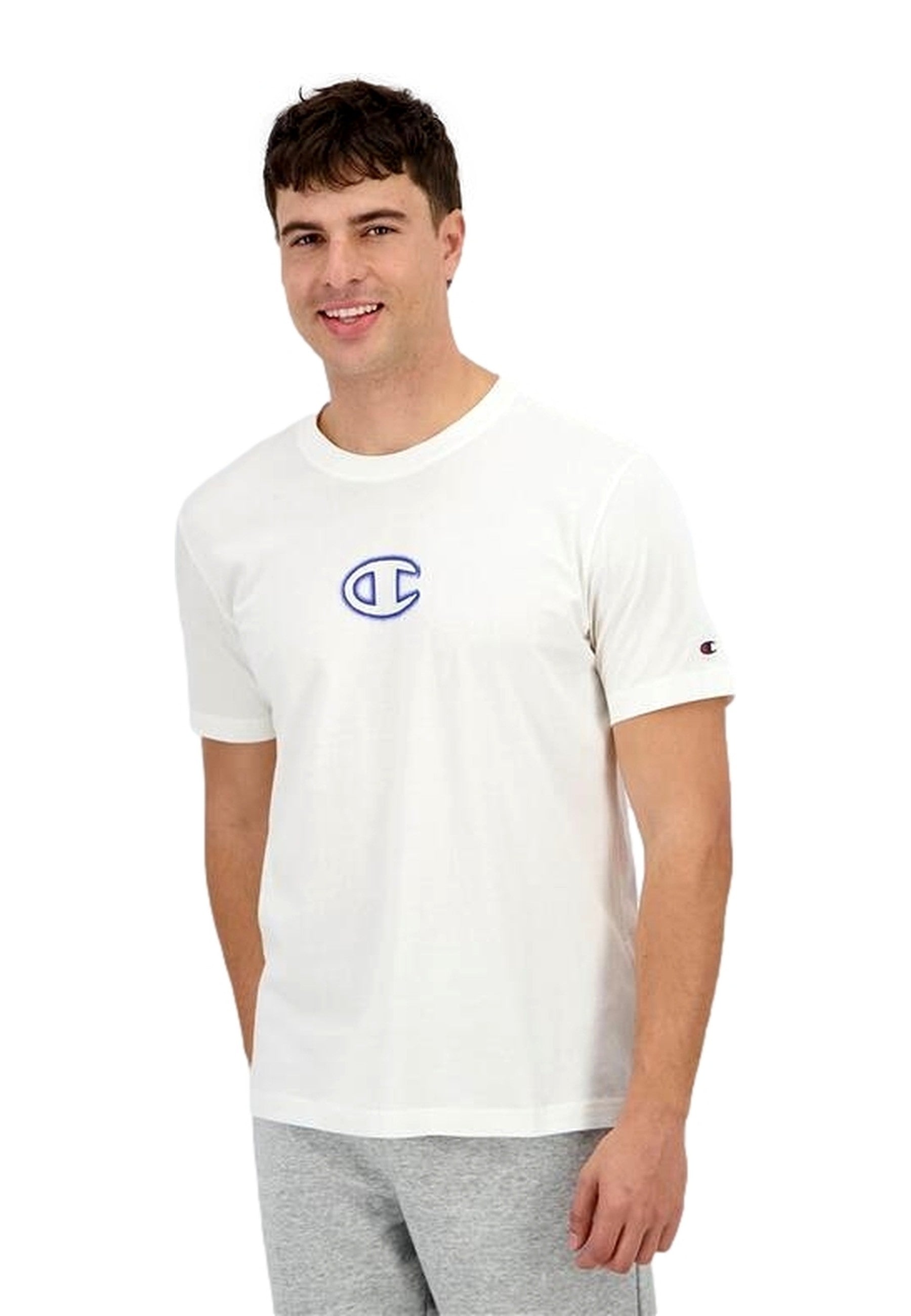 CAMISETA CHAMPION CELESTE GRAFITTI LOGO CREWNECK TEE