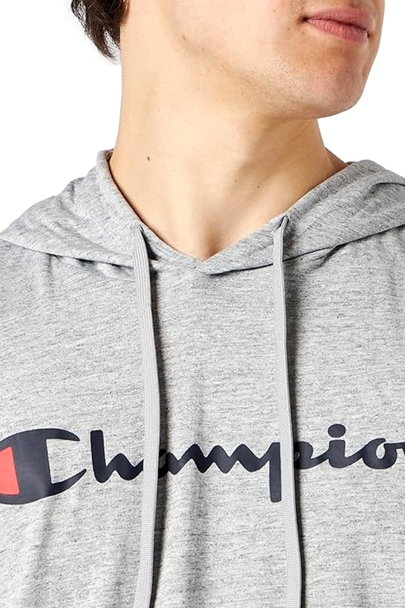 CAMISETA CHAMPION GRIS LEGACY LOGO HOODED VEST - AREA ZERO
