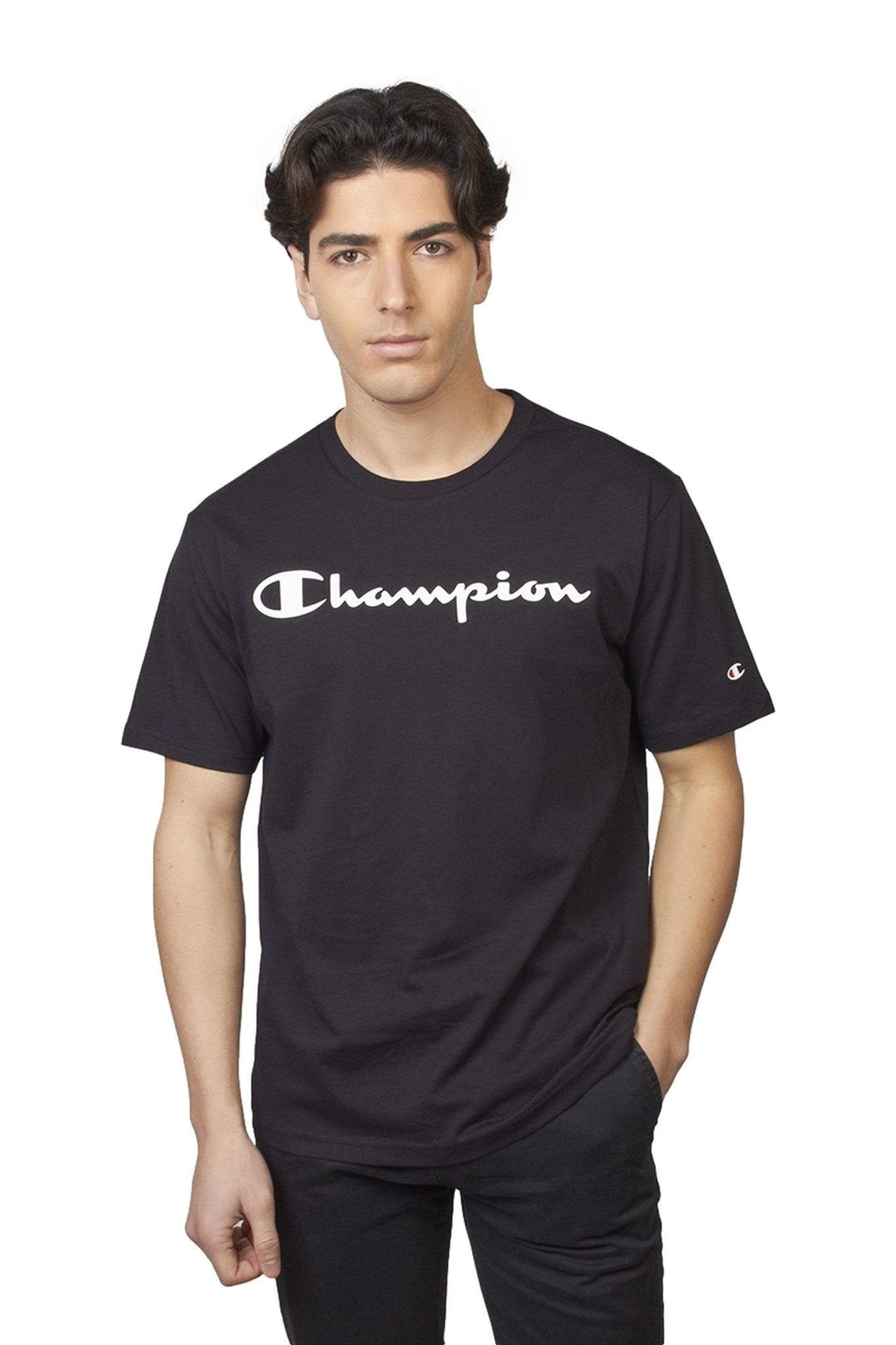 CAMISETA CHAMPION NEGRA BIG LOGO LEGACY TEE - AREA ZERO