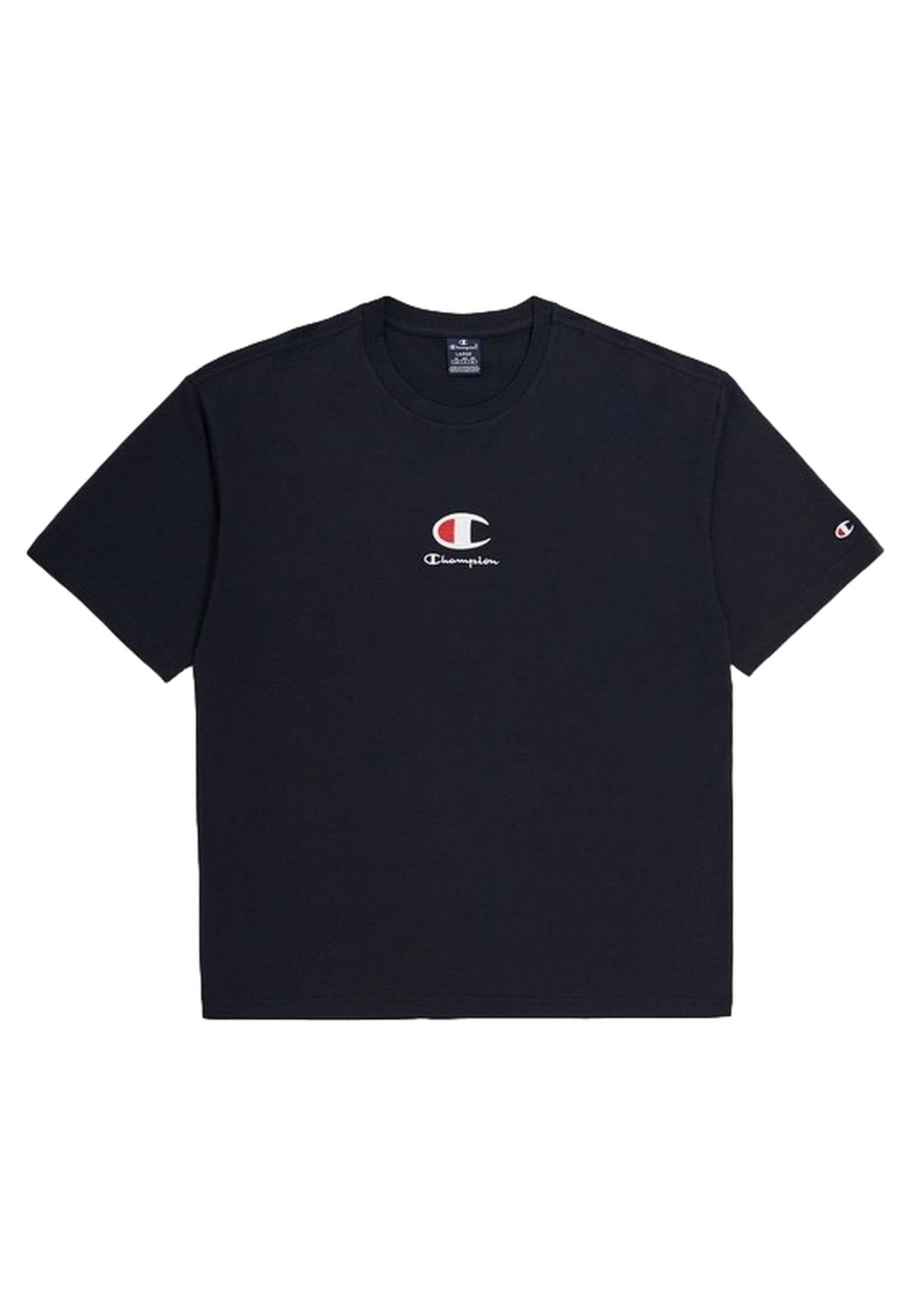 CAMISETA CHAMPION NEGRA MIDDLE EMBROIDERED LOGO TEE - AREA ZERO
