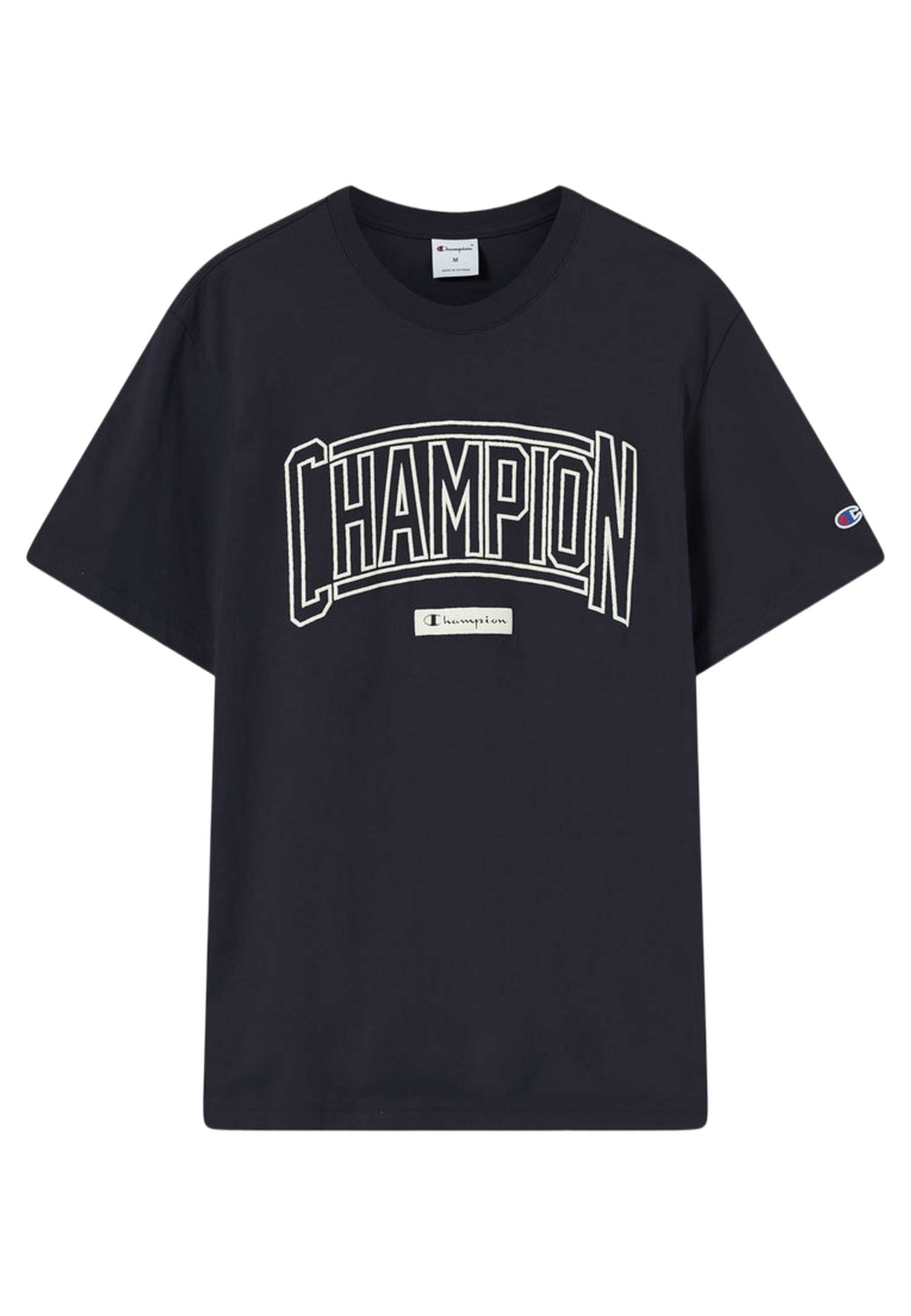 CAMISETA CHAMPION NEGRA PUFF PRINT CREWNECK TEE