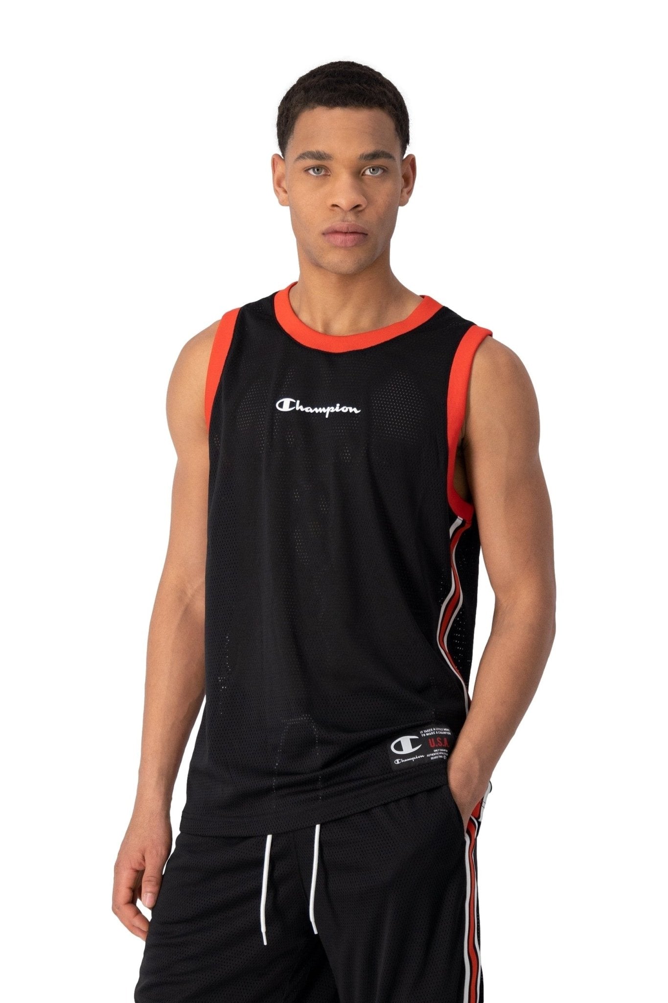CAMISETA CHAMPION NEGRA STREET BASKET TANK TOP - AREA ZERO