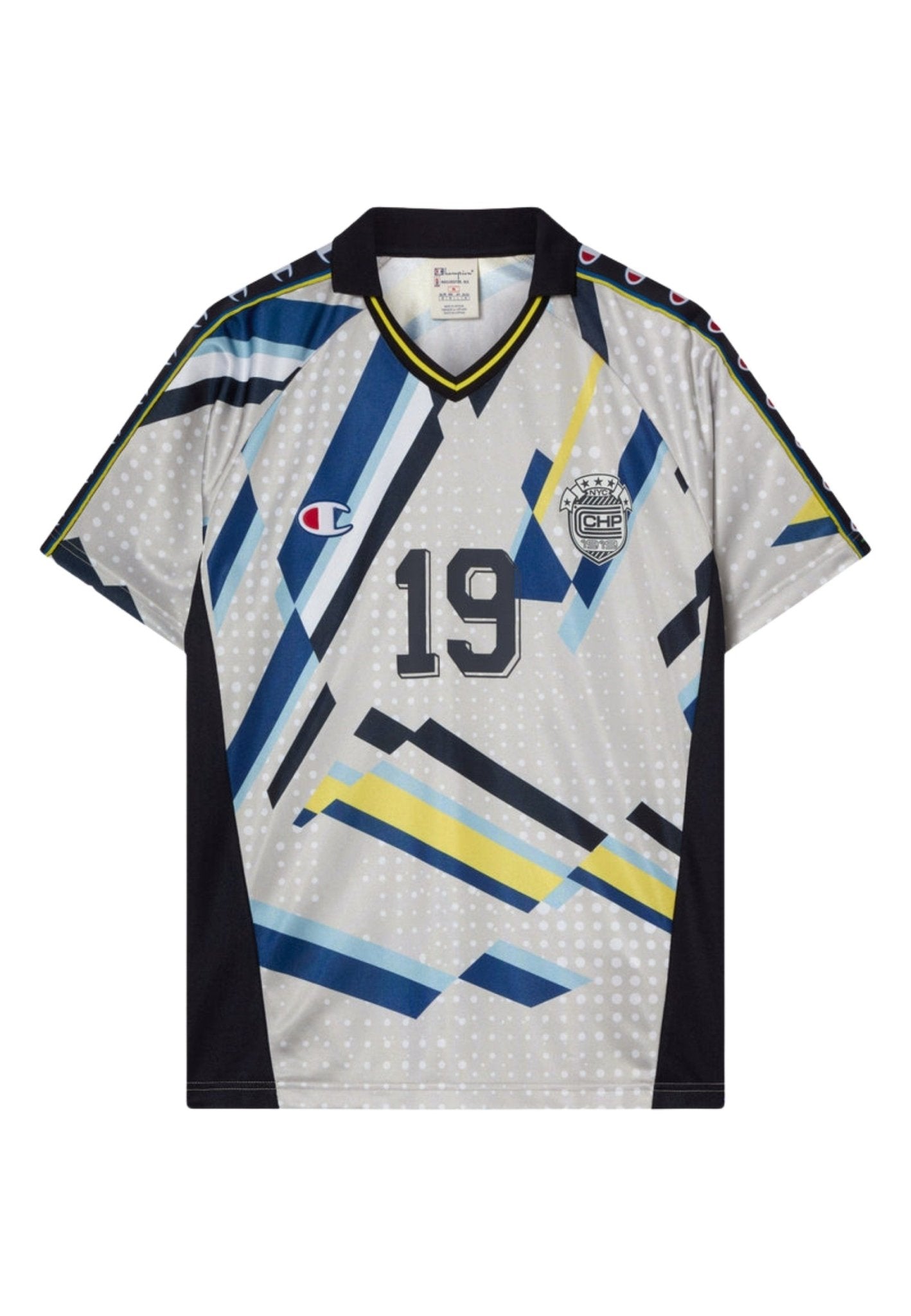 CAMISETA CHAMPION ROCHESTER BLANCA GEOMETRIC FOOTBALL JERSEY - AREA ZERO