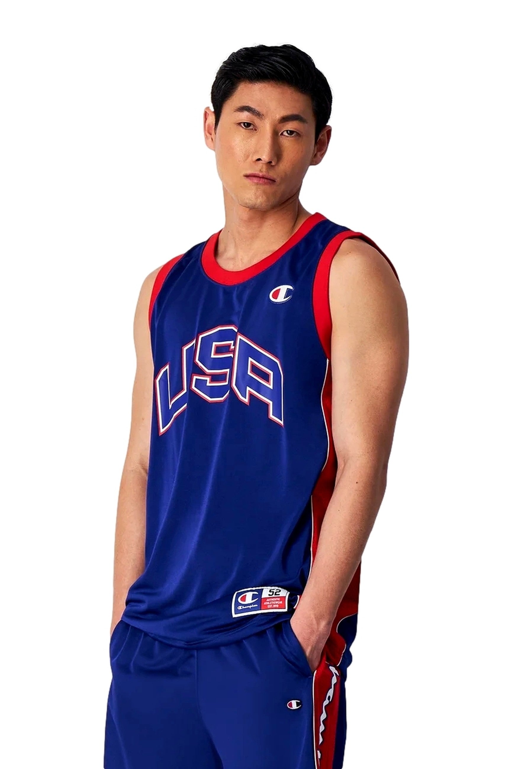 CAMISETA CHAMPION ROYAL BASKET TANK TOP USA LOGO