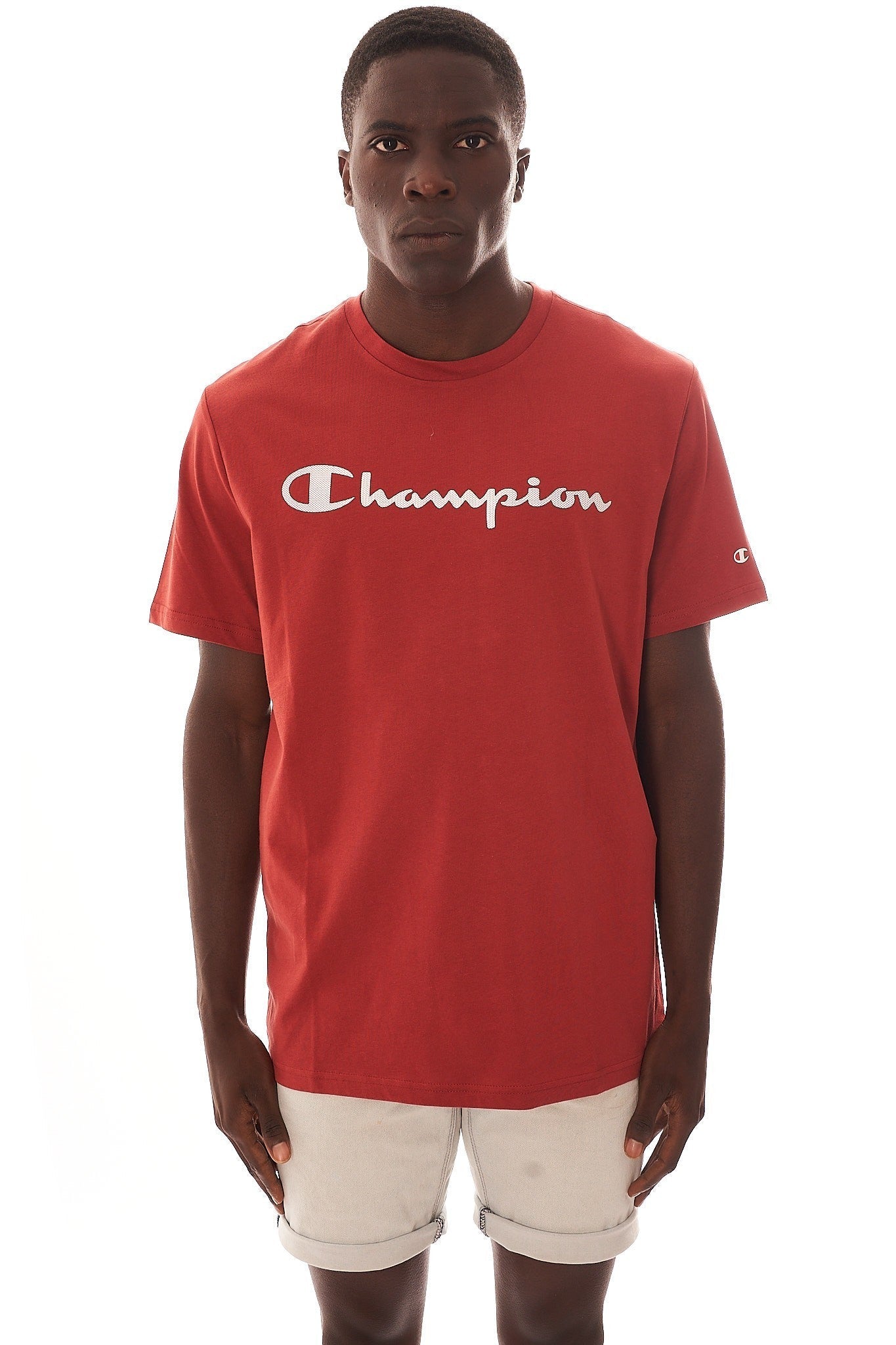 CAMISETA CHAMPION TEJA LOGO GRANDE ESTAMPADO PECHO - AREA ZERO