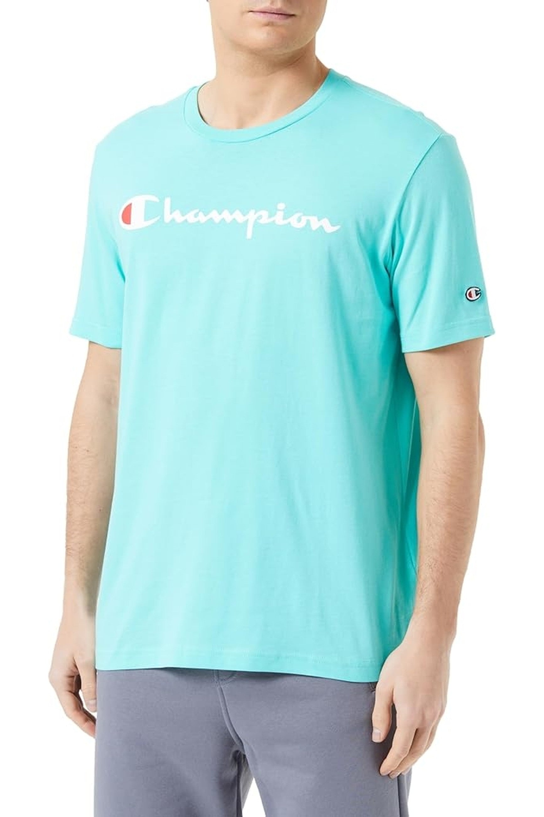 CAMISETA CHAMPION VERDE LEGACY BIG PRINTED LOGO TEE