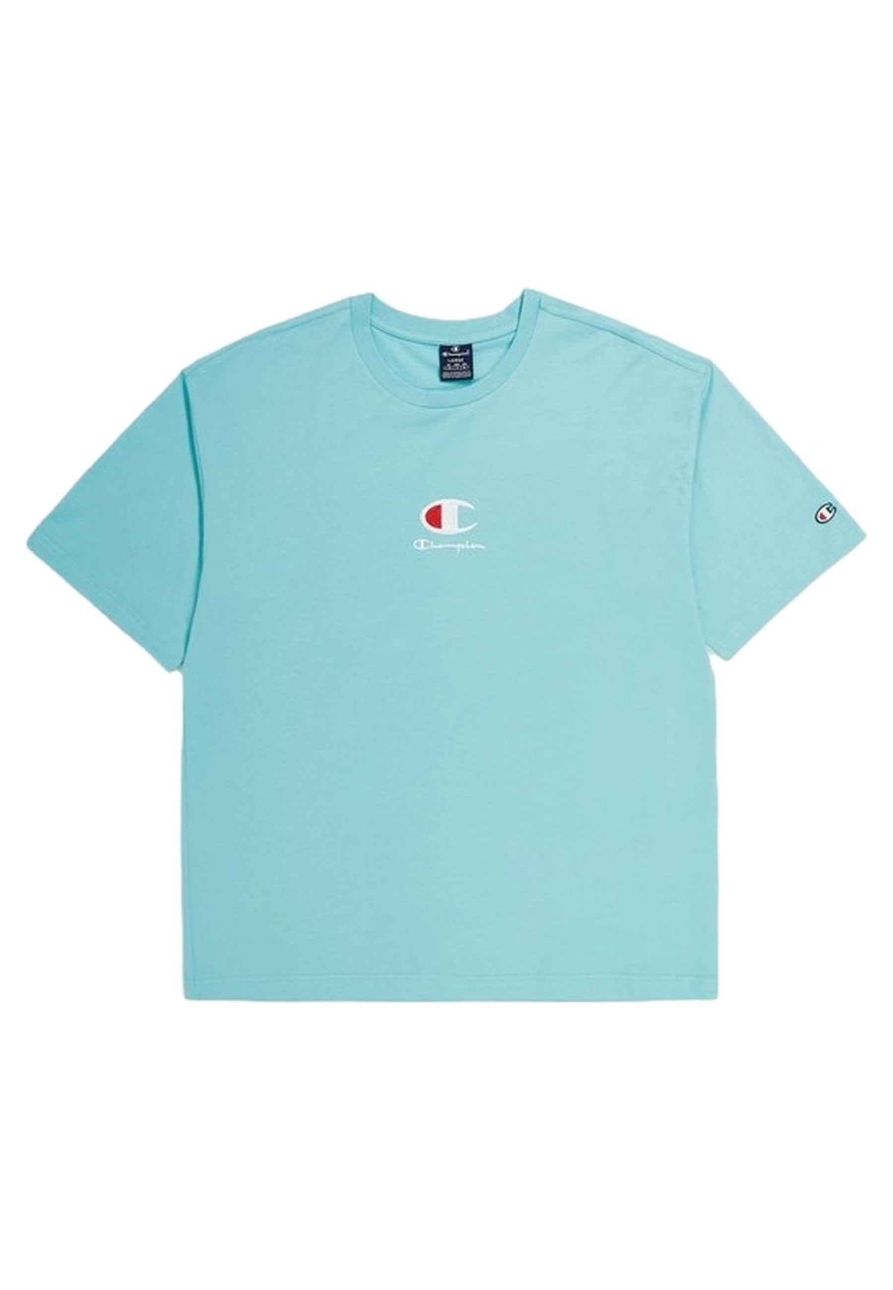 CAMISETA CHAMPION VERDE MIDDLE EMBROIDERED LOGO TEE