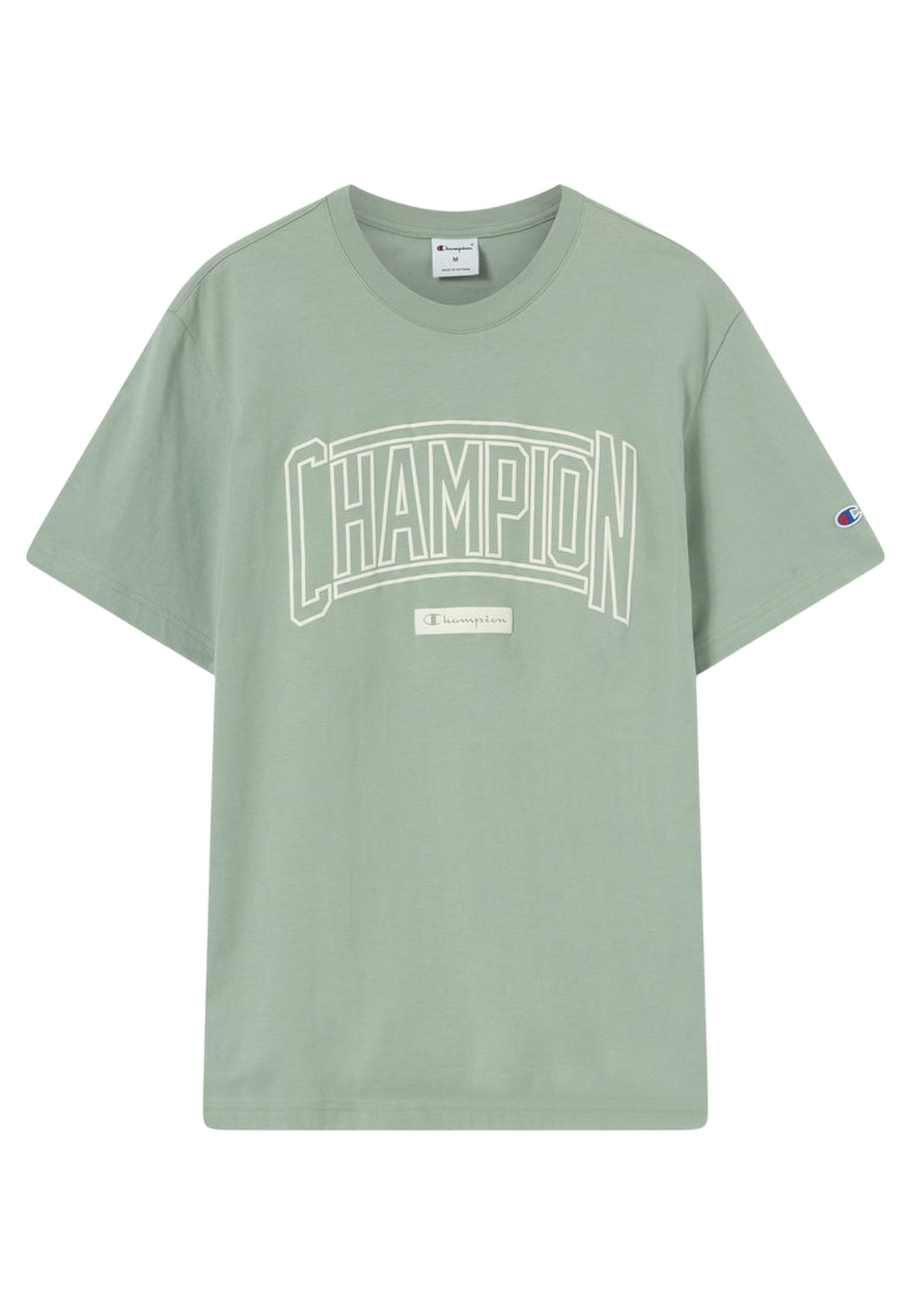 CAMISETA CHAMPION VERDE PUFF PRINT CREWNECK TEE
