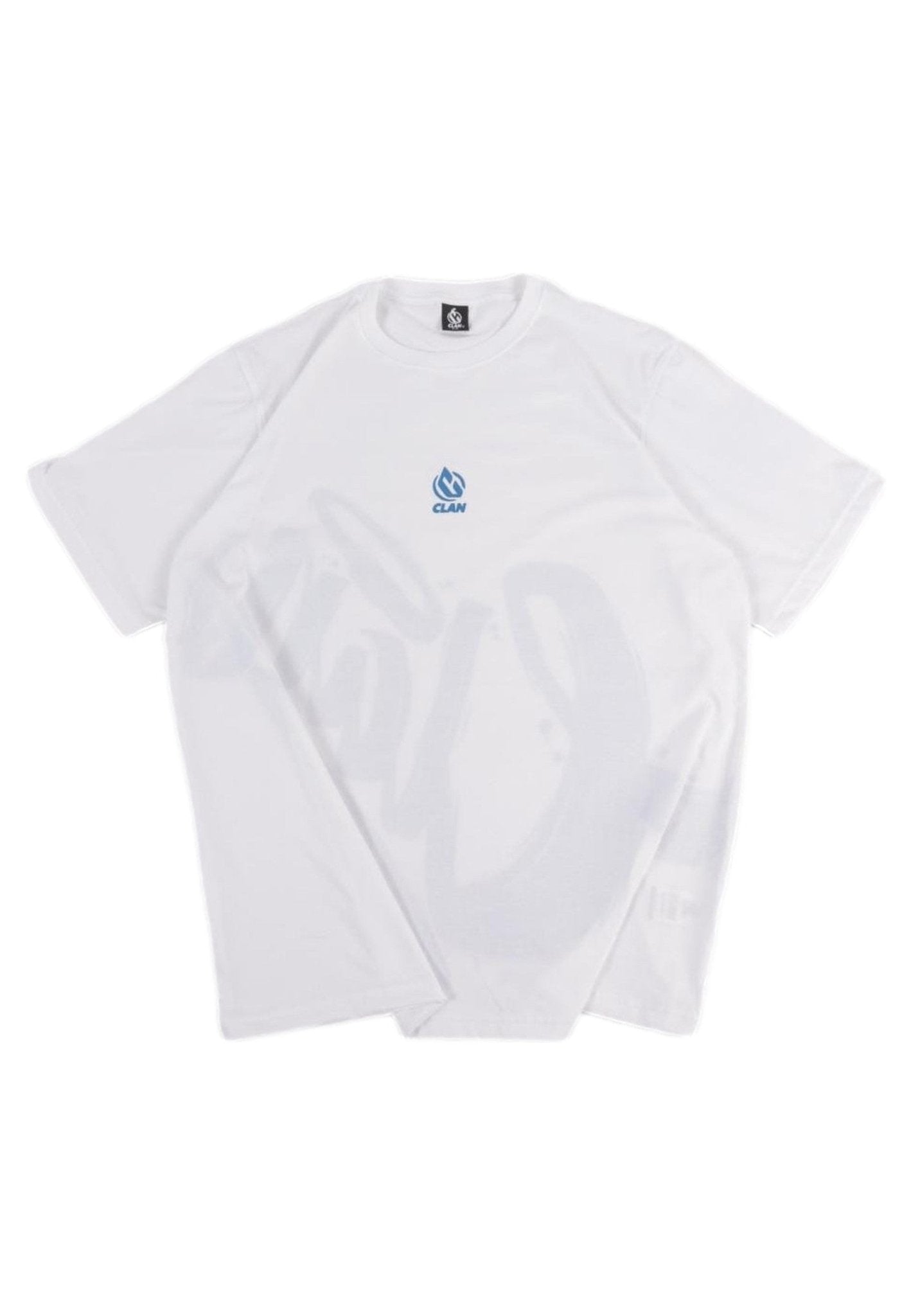 CAMISETA CLAN BLANCA LETTERING BLUE TEE - AREA ZERO