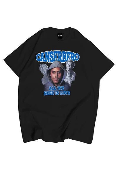 CAMISETA CLAN NEGRA CANSERBERO ALL WE NEED IS LOVE TEE - AREA ZERO
