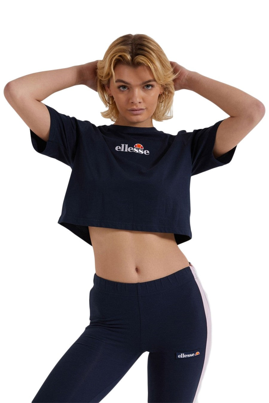 CAMISETA ELLESSE MARINO AMARILLO CROP TEE