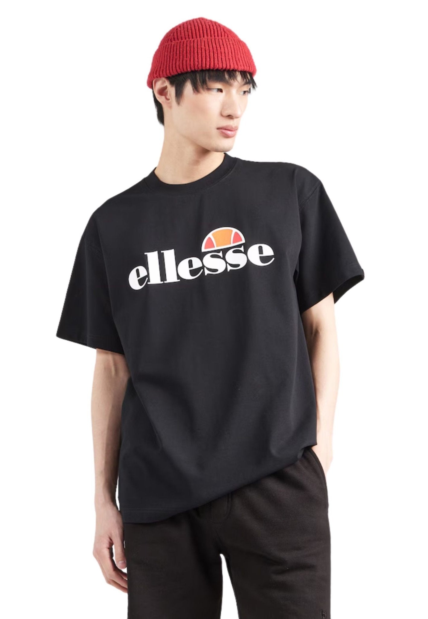CAMISETA ELLESSE NEGRA RUBBER LOGO TEE - AREA ZERO