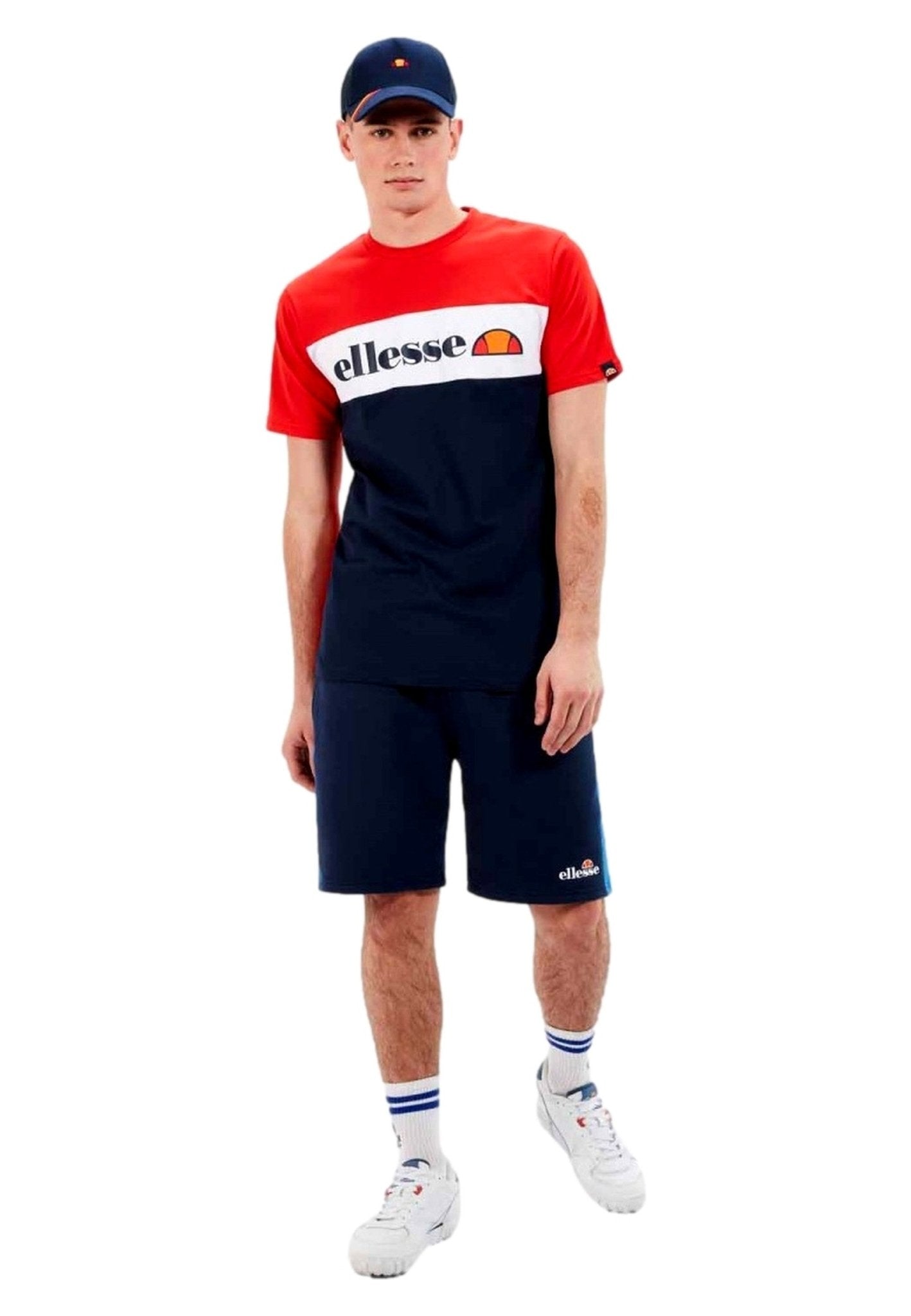 CAMISETA ELLESSE ROJA TRICOLOR MORBILA TEE - AREA ZERO