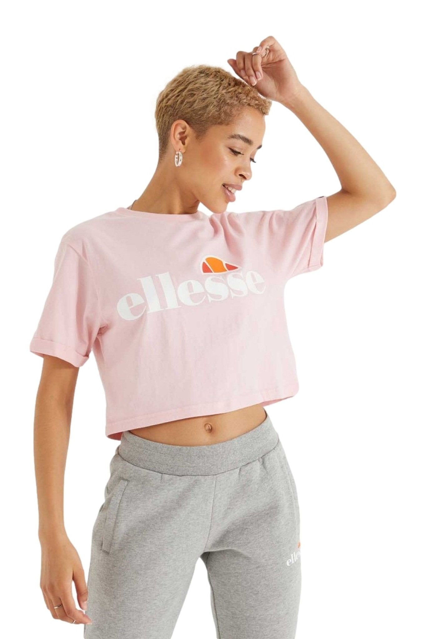 CAMISETA ELLESSE ROSA CORTA LOGO ESTAMPADO - AREA ZERO