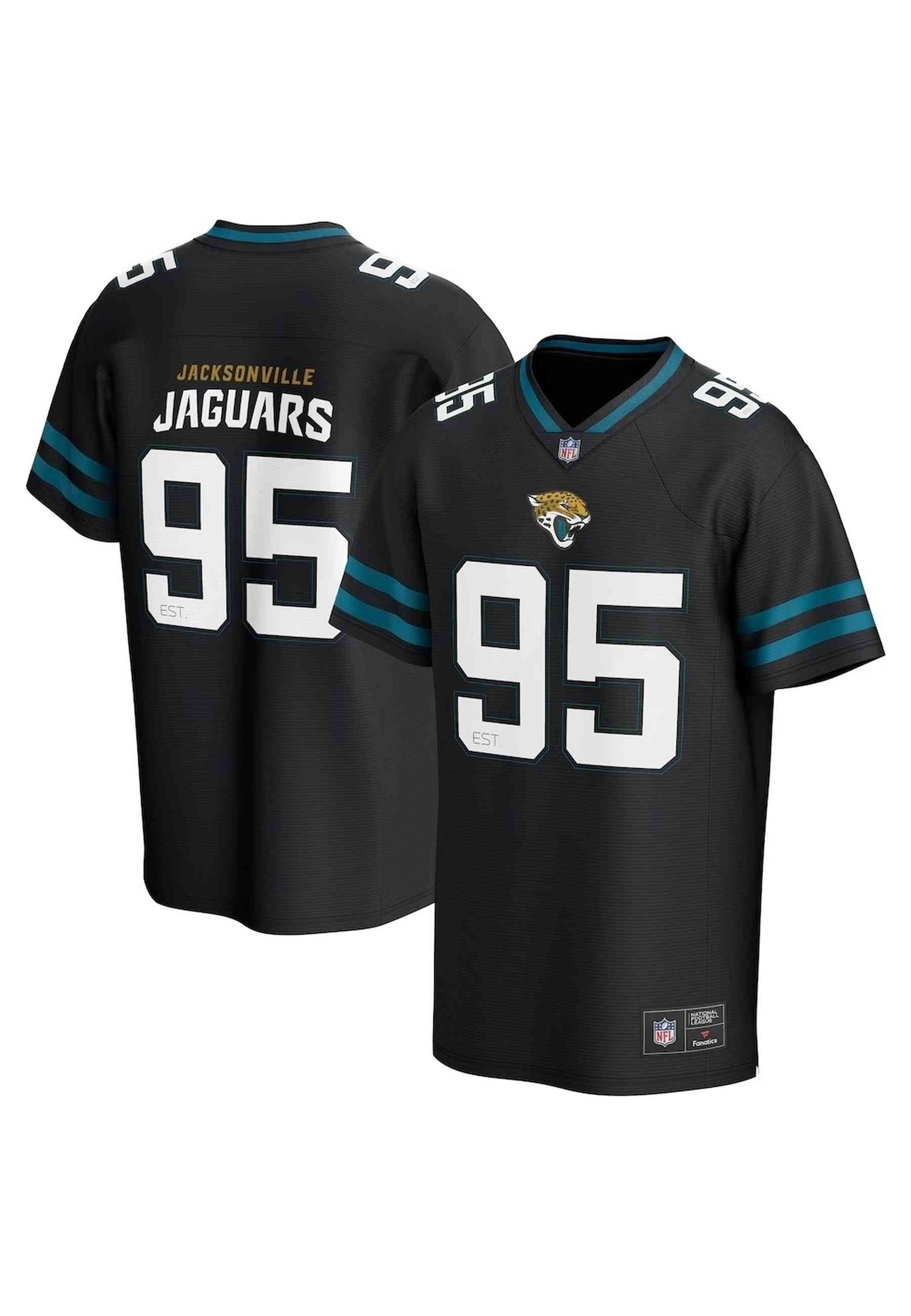 CAMISETA FANATICS NEGRA JAGUARS 95 CORE FOUNDATION NFL JERSEY