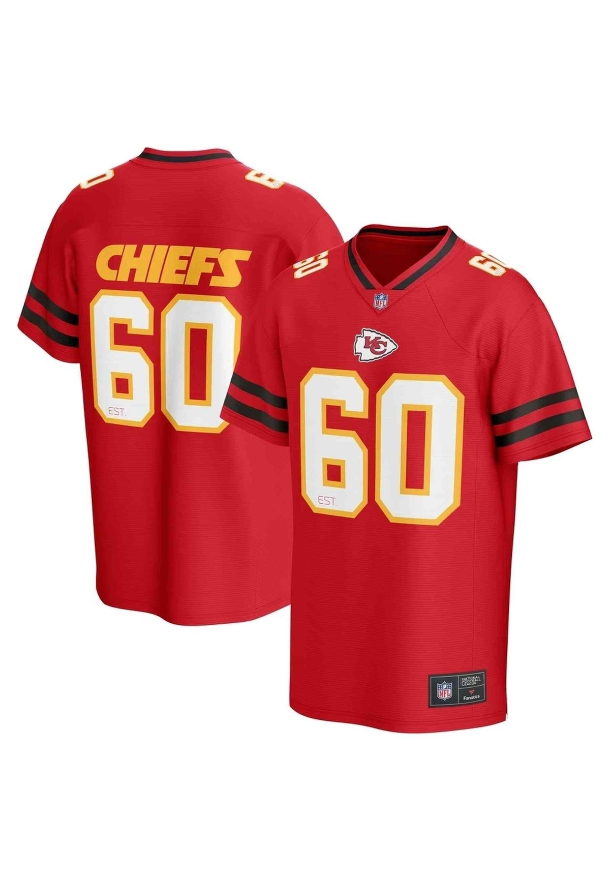 CAMISETA FANATICS ROJA KANSAS CITY CHIEFS 60 CORE FOUNDATION NFL JERSEY