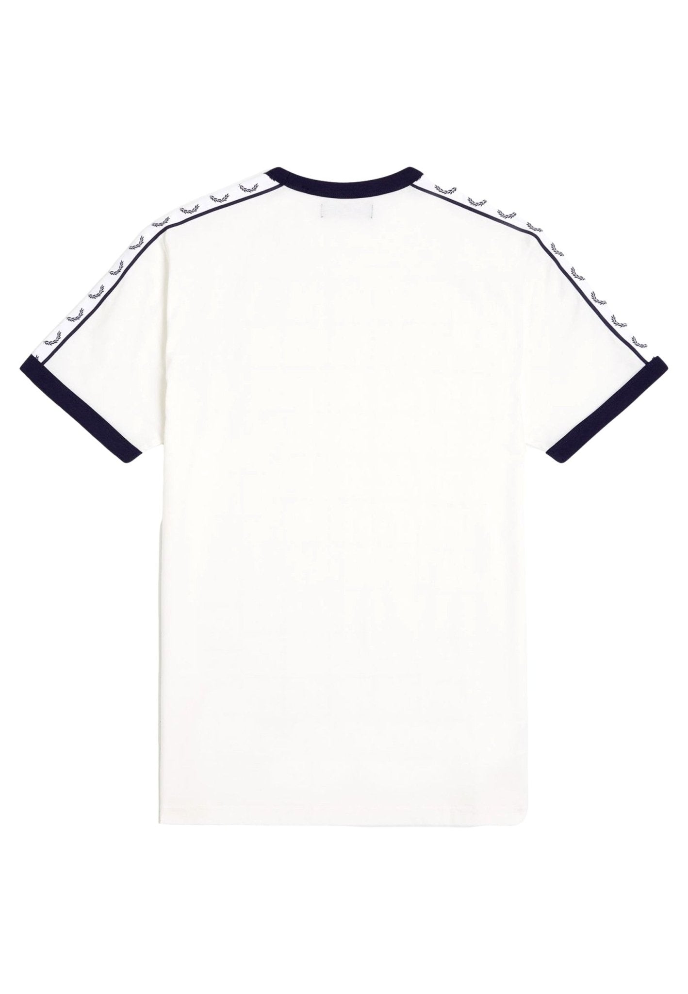CAMISETA FRED FERRY BLANCA FRANJAS HOMBRO BORDADO PECHO - AREA ZERO