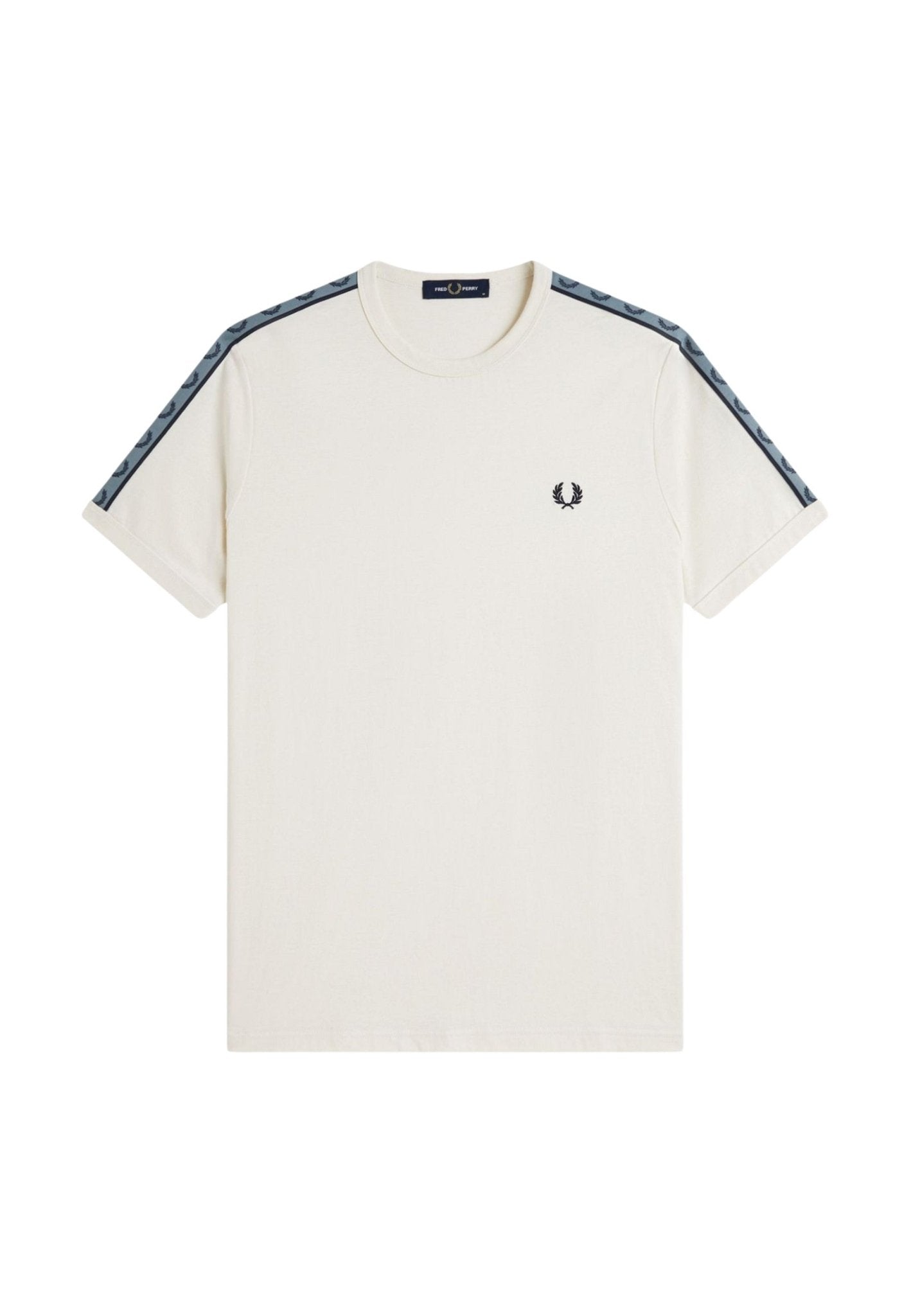 CAMISETA FRED PERRY BEIGE CONTRAST TAPE RINGER TEE - AREA ZERO