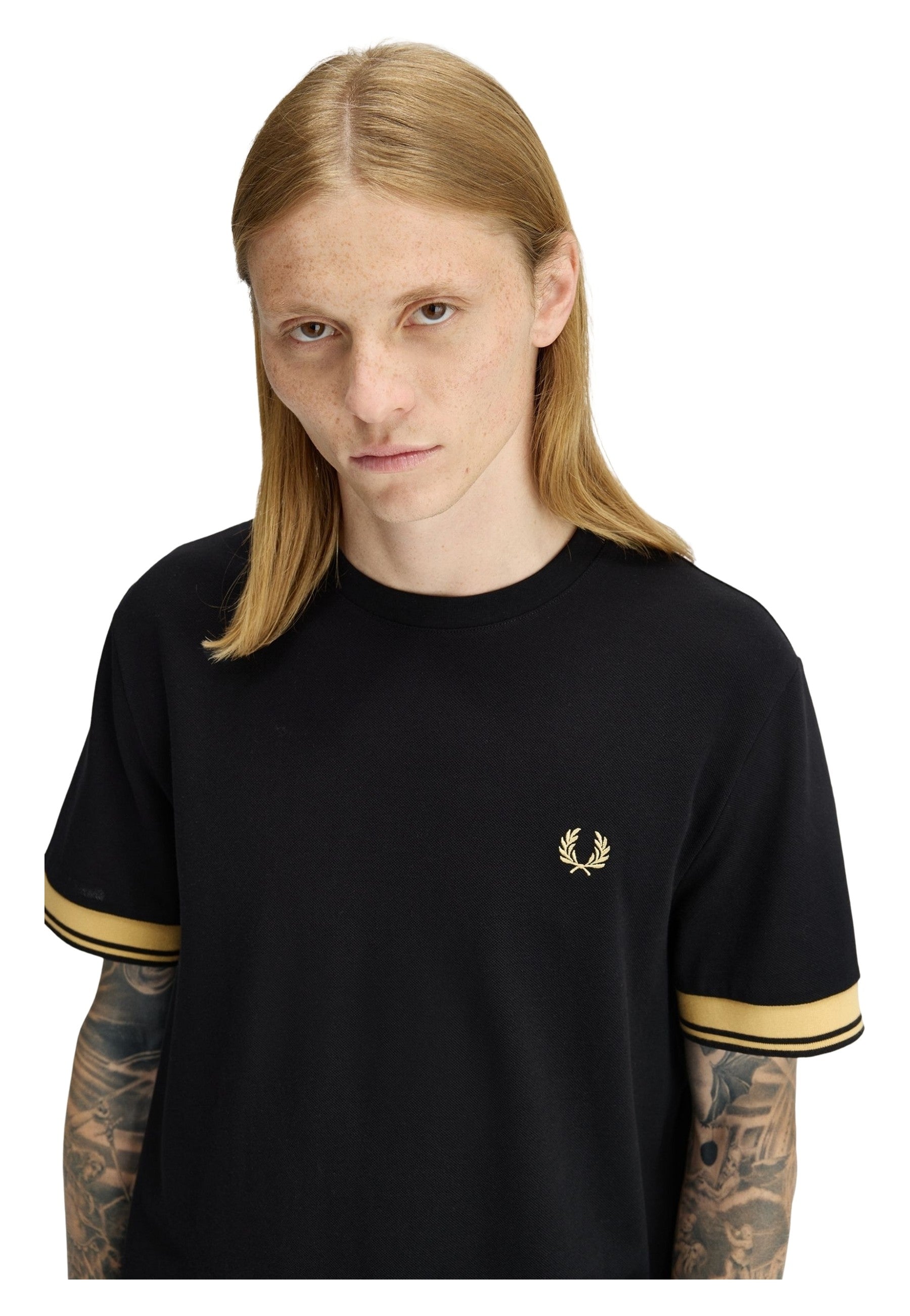 CAMISETA FRED PERRY MARINO TWIN TIPPED CUFF T-SHIRT