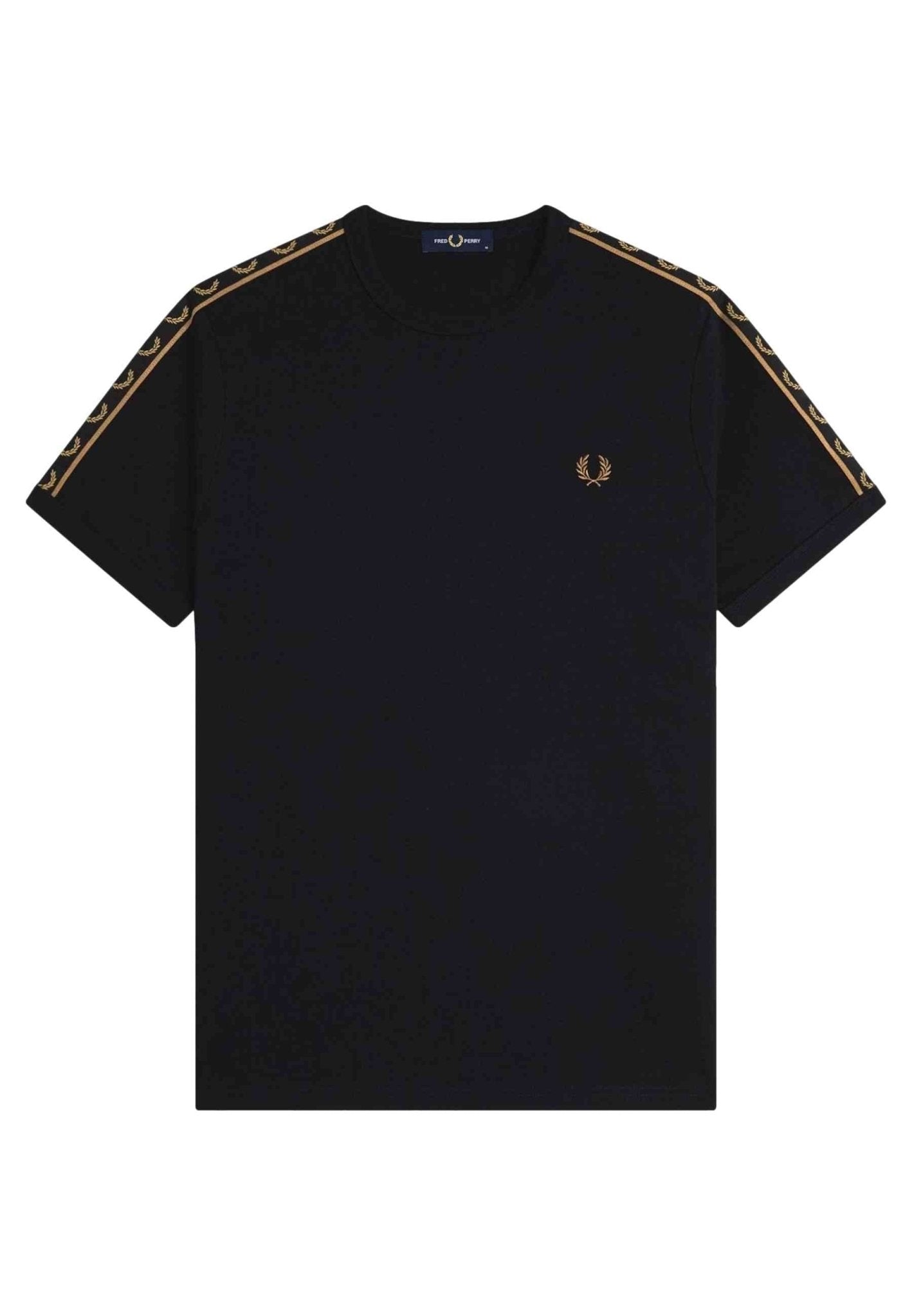 CAMISETA FRED PERRY NEGRA CONTRAST TAPE RINGER TEE - AREA ZERO