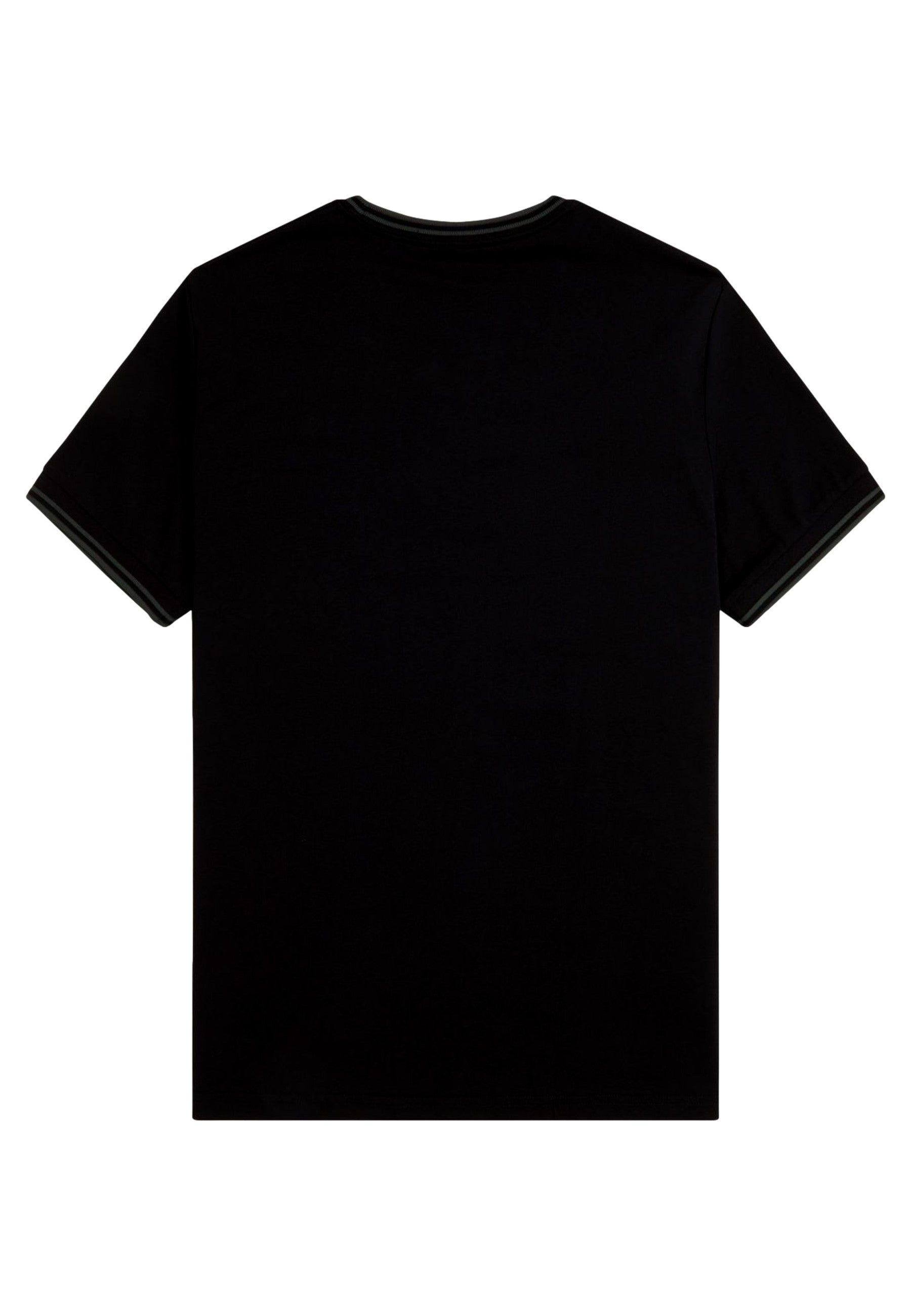 CAMISETA FRED PERRY NEGRA CONTRAST TWIN TIPPED TEE