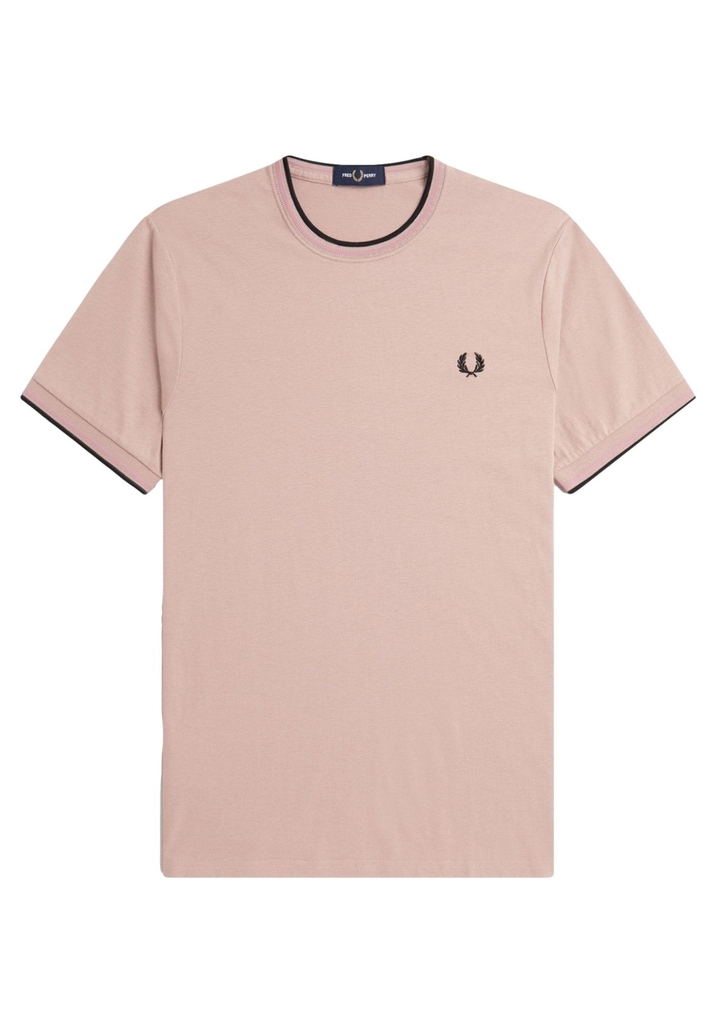 CAMISETA FRED PERRY ROSA CONTRAST RIBETED NECK U89 TEE - AREA ZERO