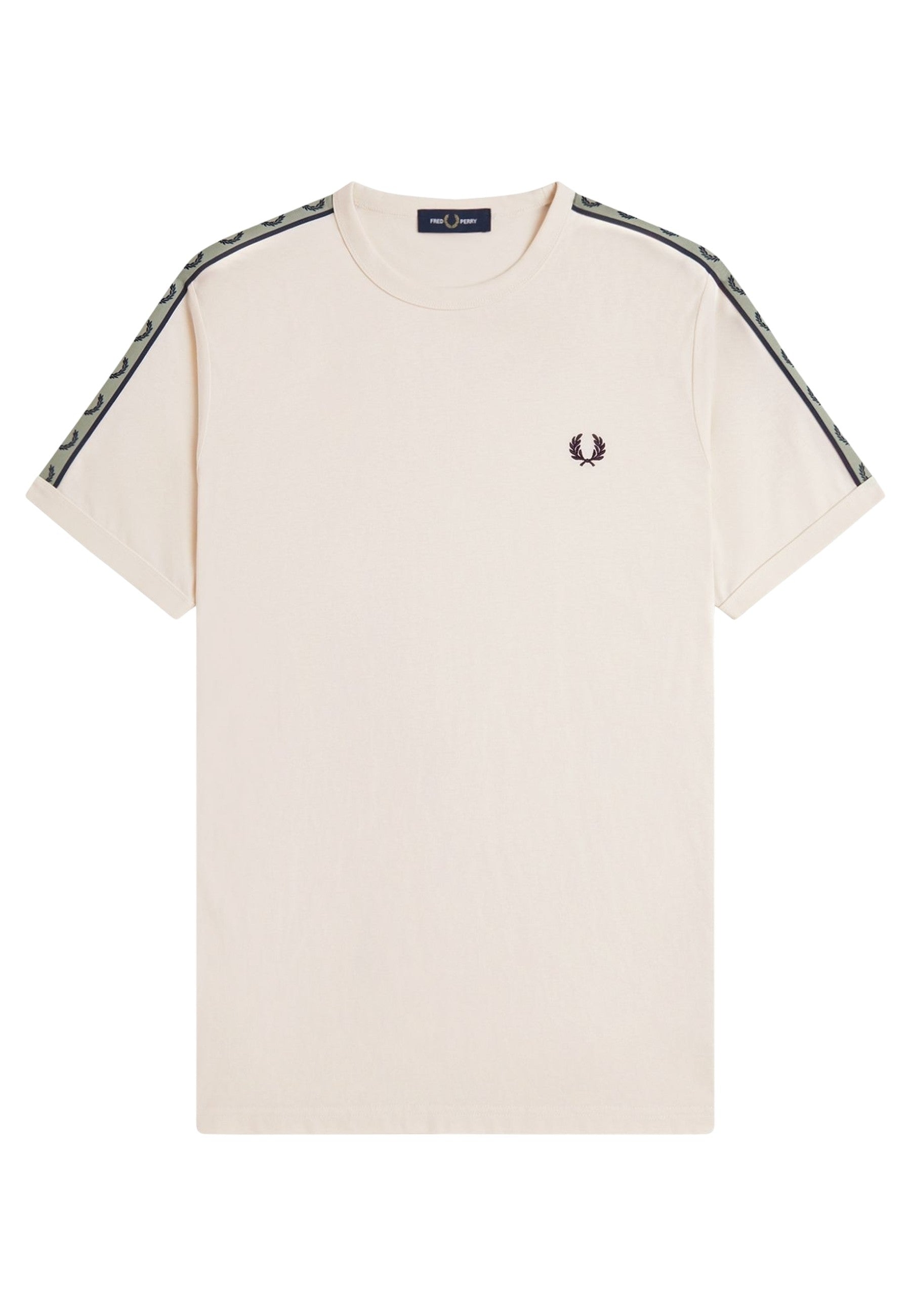 CAMISETA FRED PERRY ROSA CONTRAST TAPE RINGER TEE