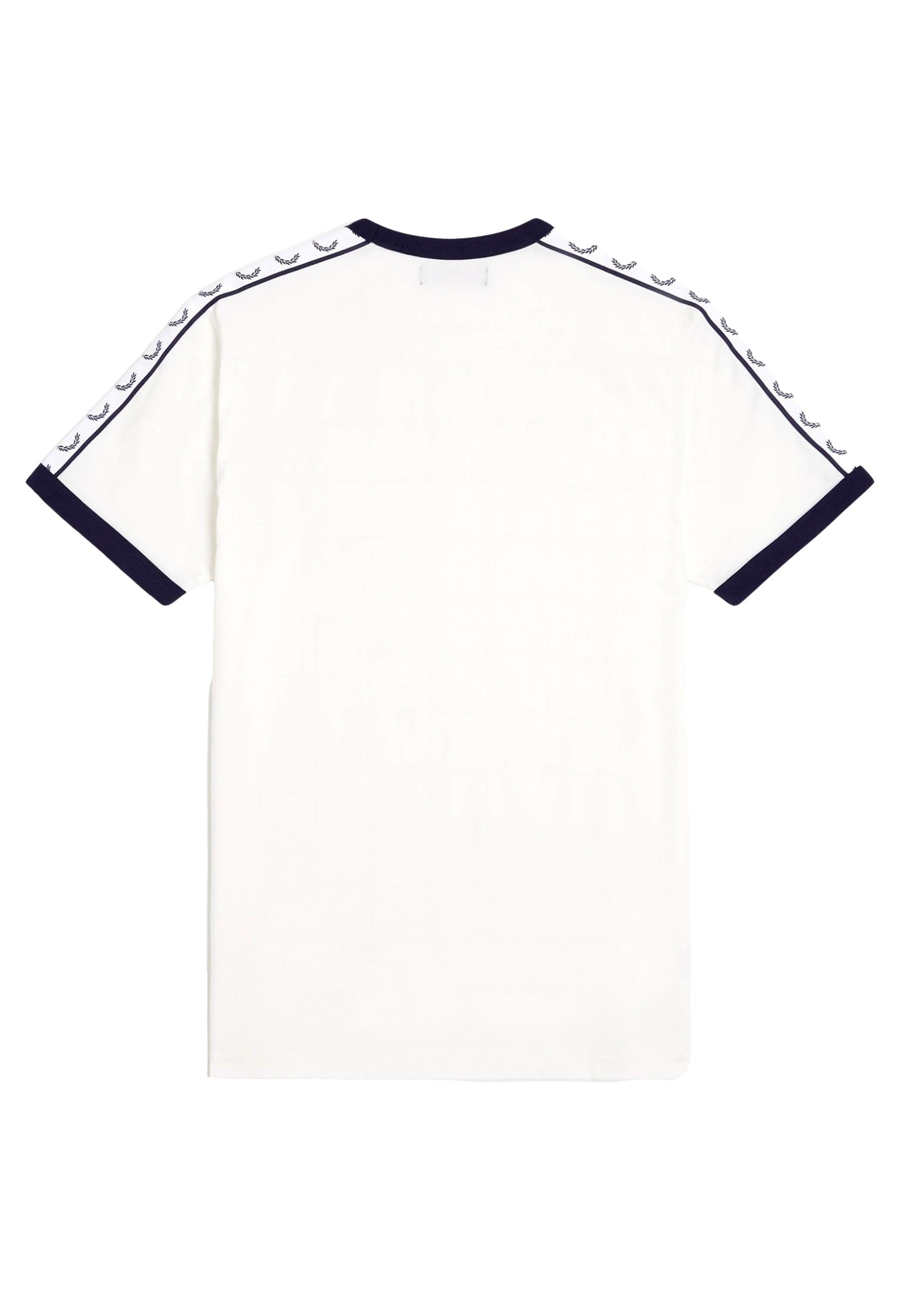 CAMISETA FRED FERRY BLANCA FRANJAS HOMBRO BORDADO PECHO