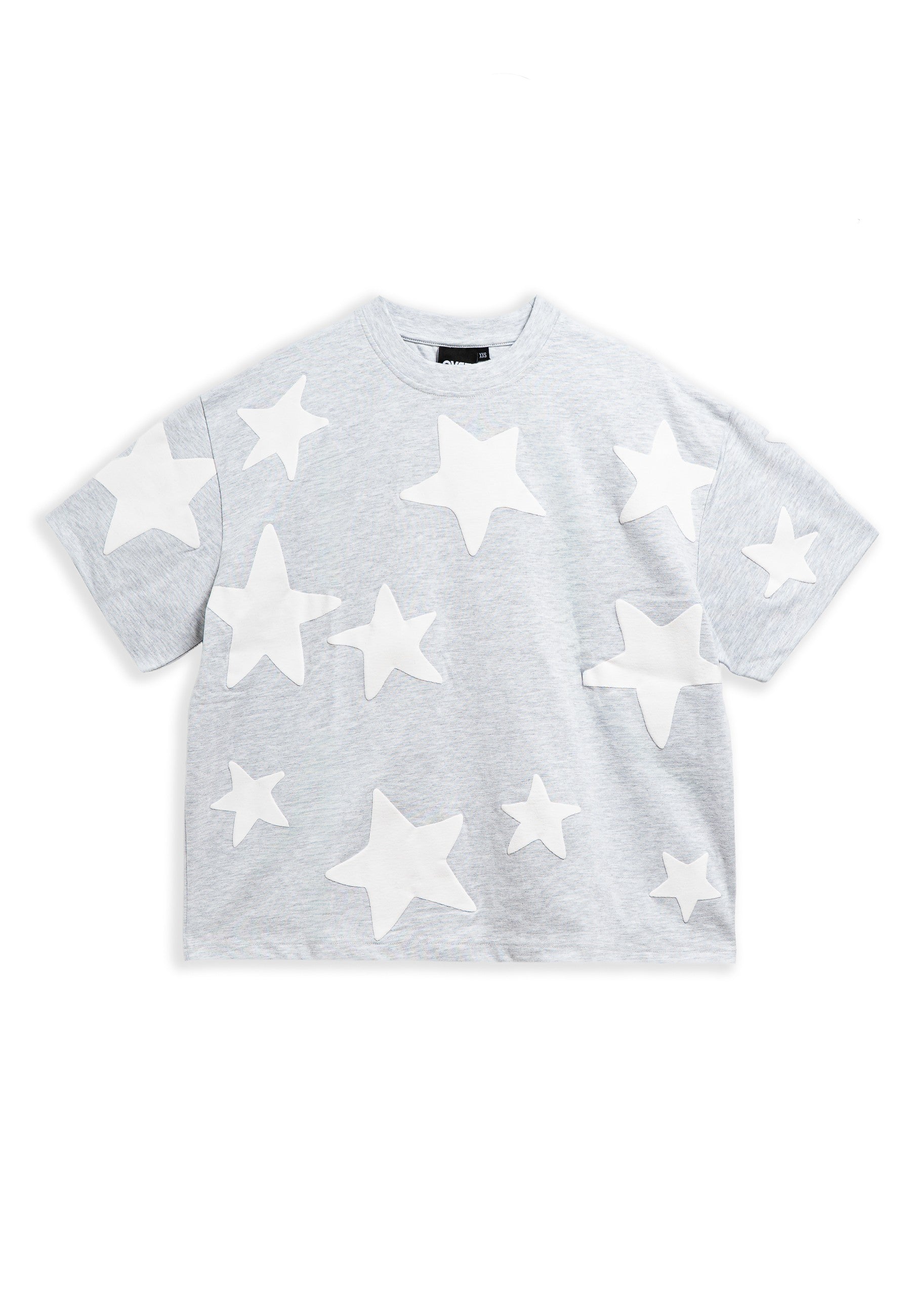 CAMISETA GRIS FALLING STARS OVERSIZED TEE