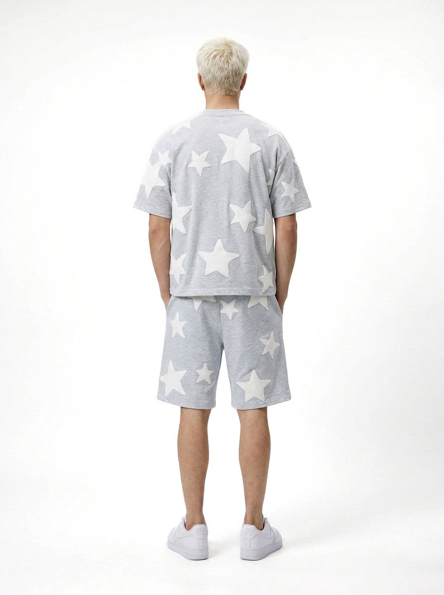 CAMISETA GRIS FALLING STARS OVERSIZED TEE