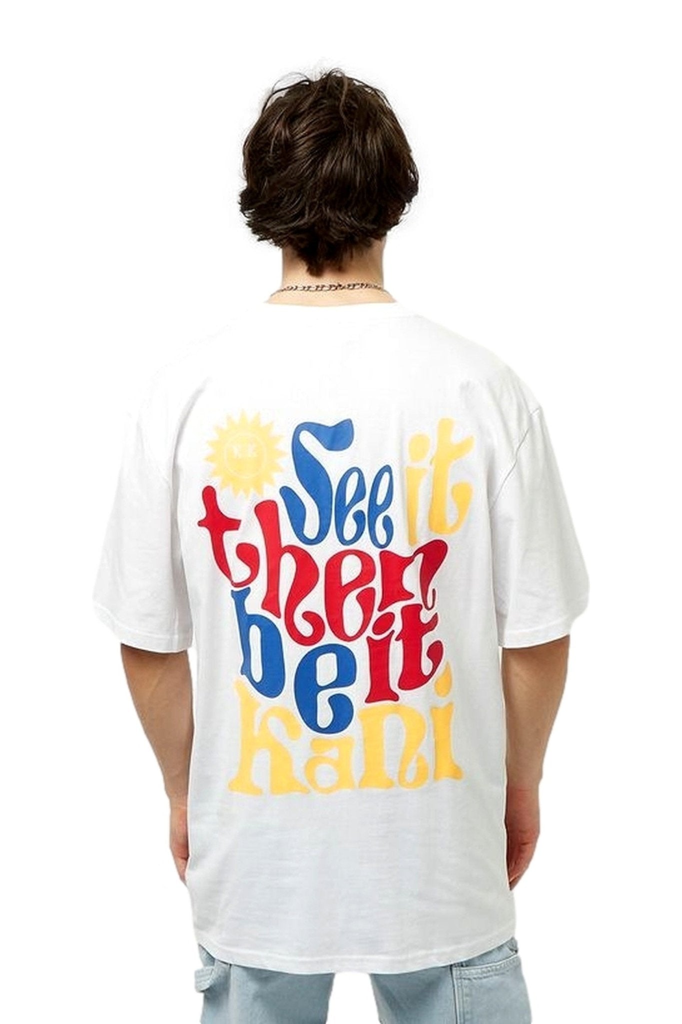 CAMISETA KARL KANI BLANCA SMALL SIGNATURE PRINT TEE - AREA ZERO