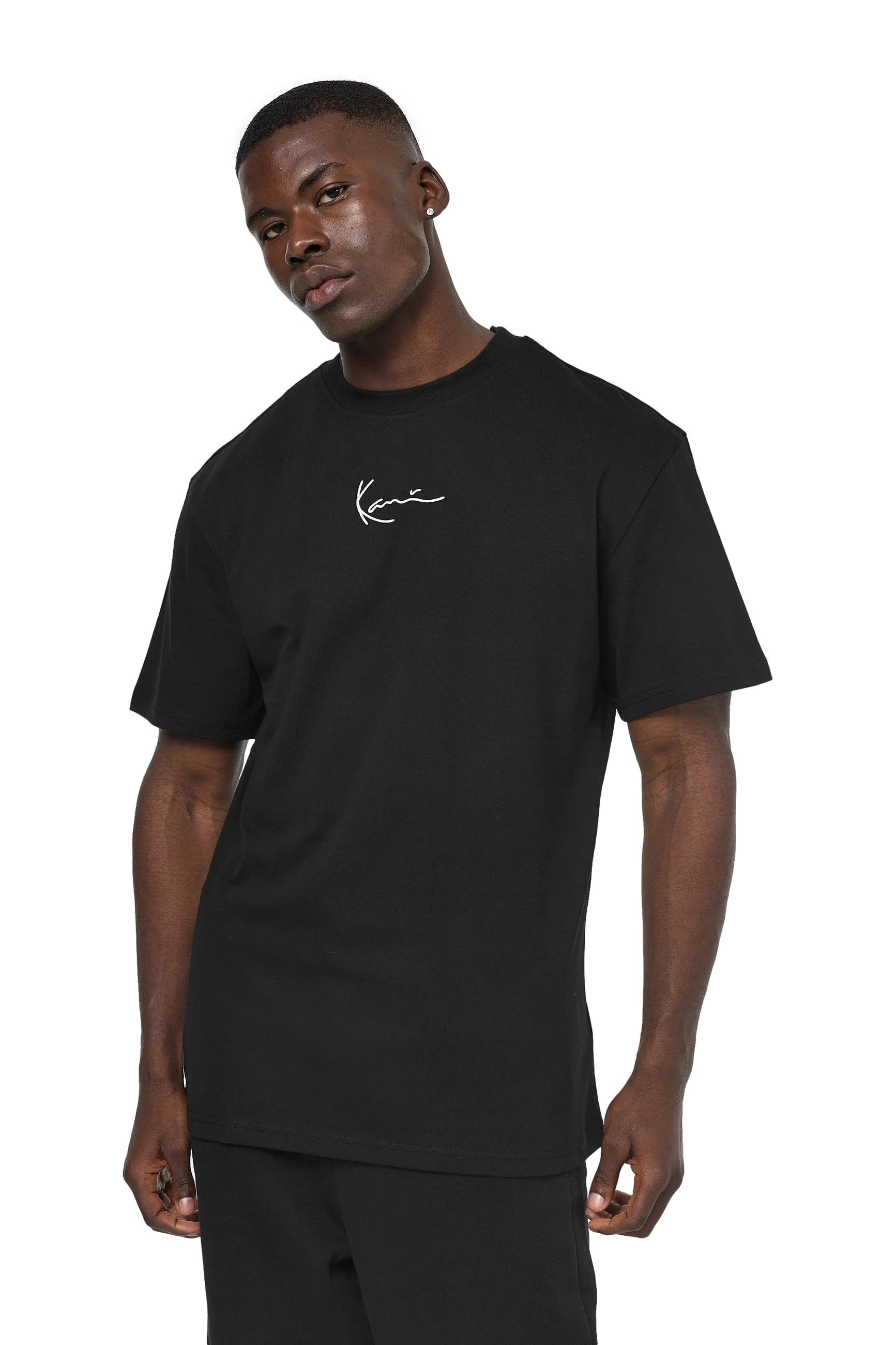 CAMISETA KARL KANI NEGRA SMALL SIGNATURE ESSENTIAL TEE