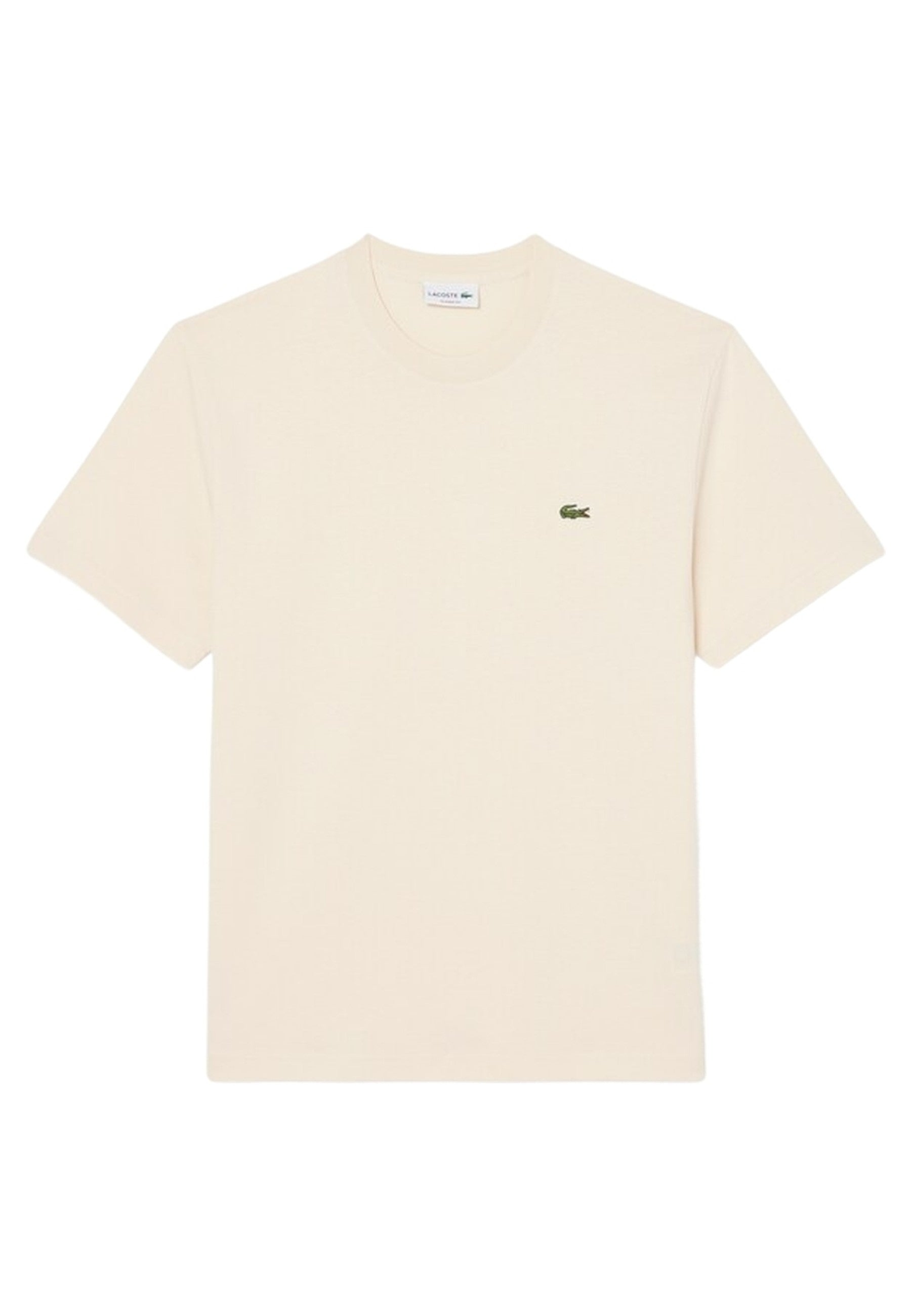CAMISETA LACOSTE AMARILLA BASIC LOGO CREWNECK TEE