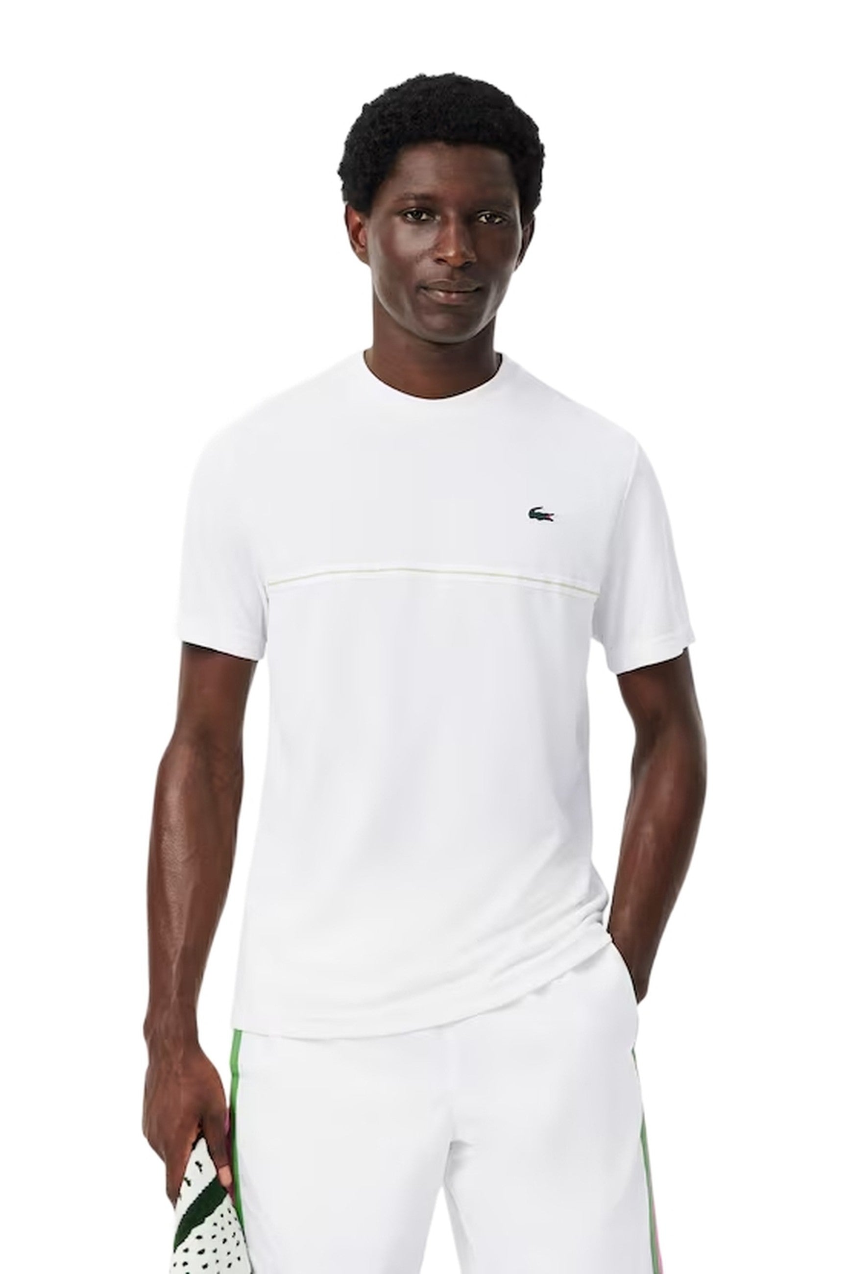 CAMISETA LACOSTE BLANCA BACK CROCO ULTRA DRY TEE