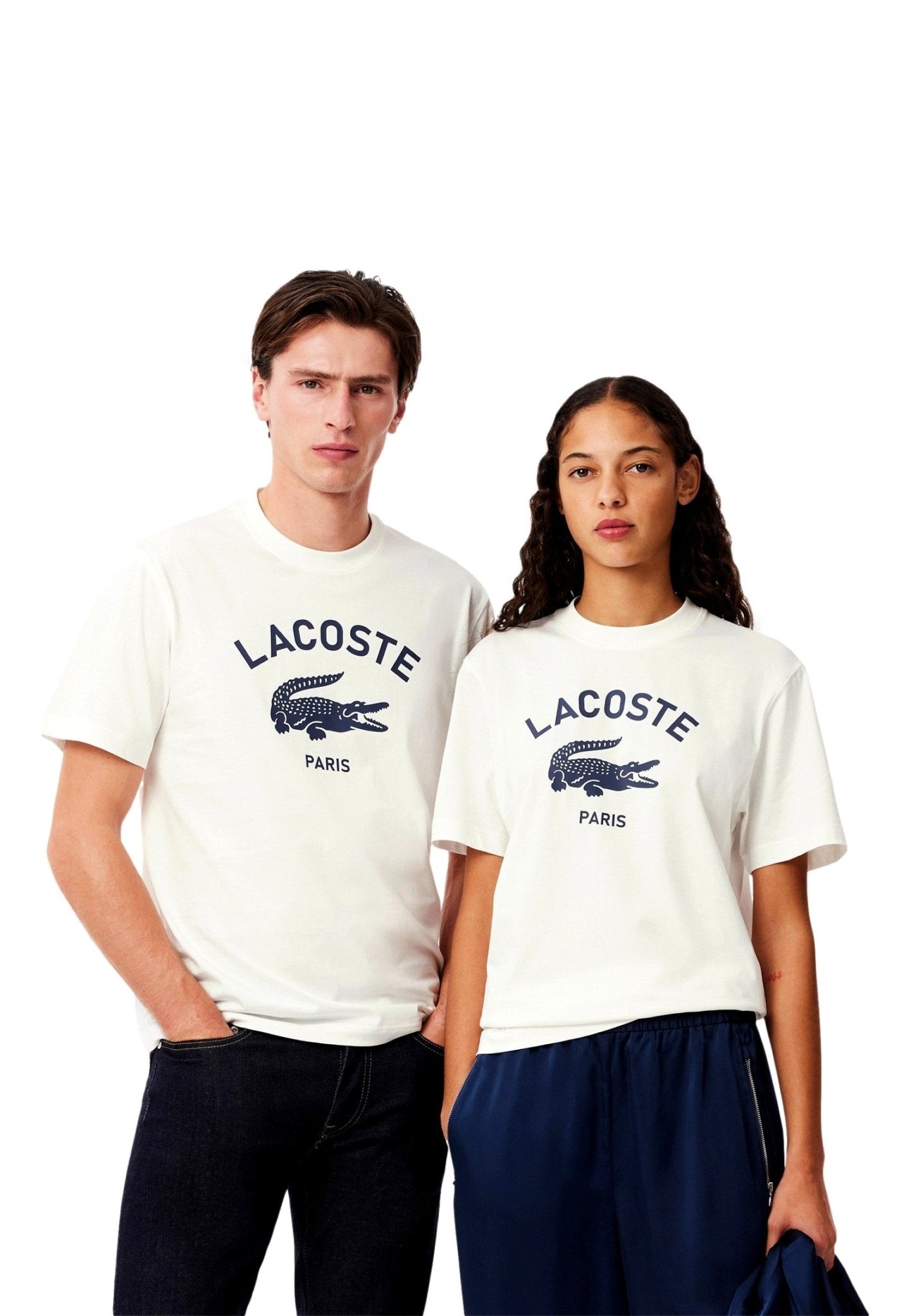 CAMISETA LACOSTE BLANCA BIG CROCO EXCLUSIVE PRINT - AREA ZERO