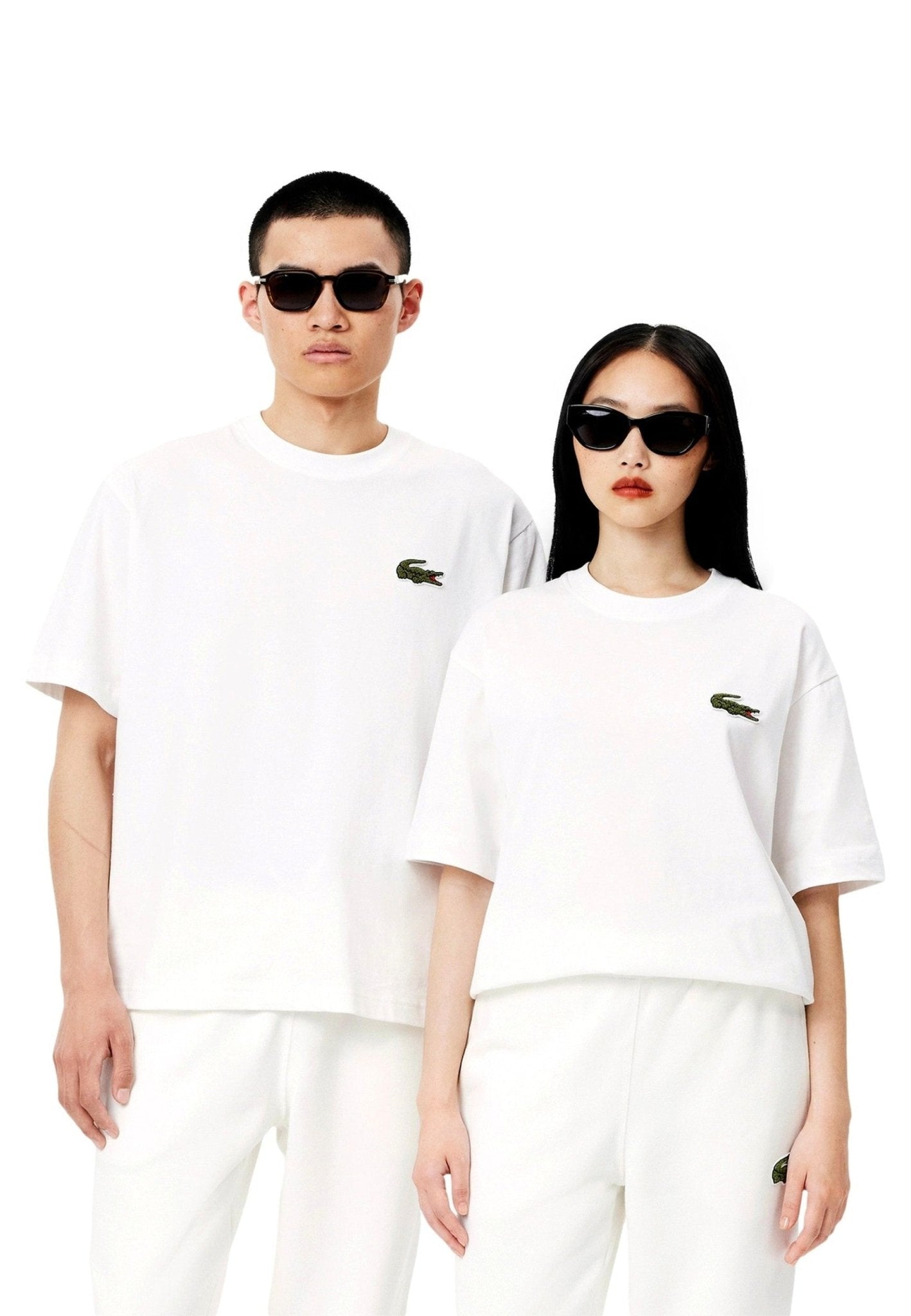 CAMISETA LACOSTE BLANCA BIG CROCO OVERSIZED TEE - AREA ZERO