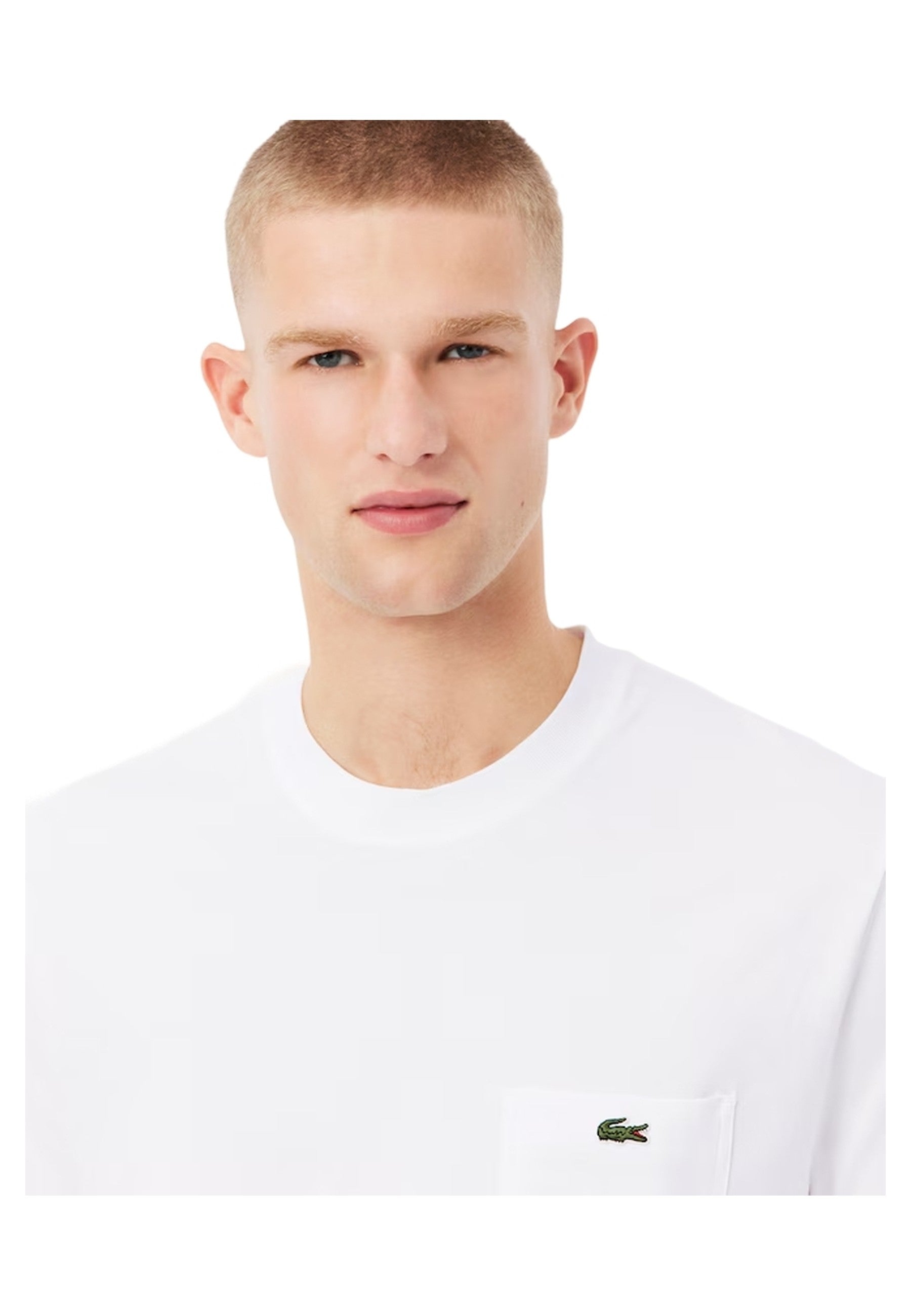 CAMISETA LACOSTE BLANCA BREAST POCKET COTTON TEE